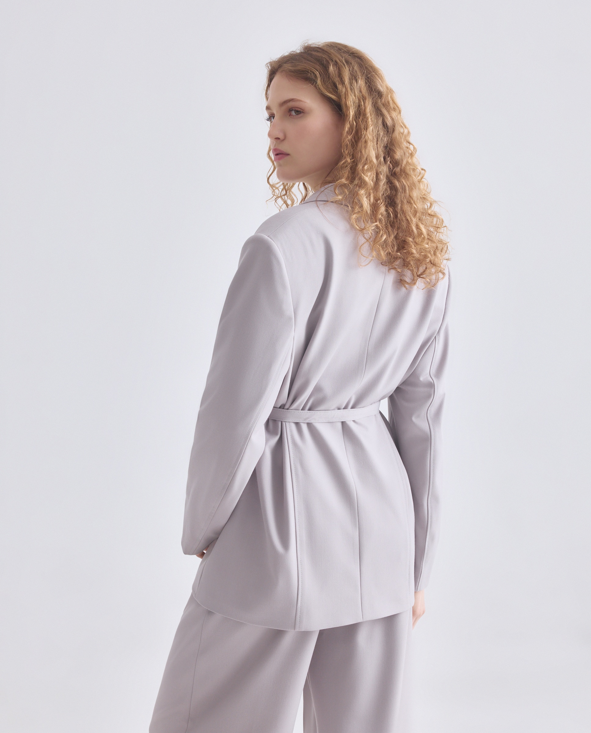 Blazer Relaxed de Manga Comprida Roxo-3