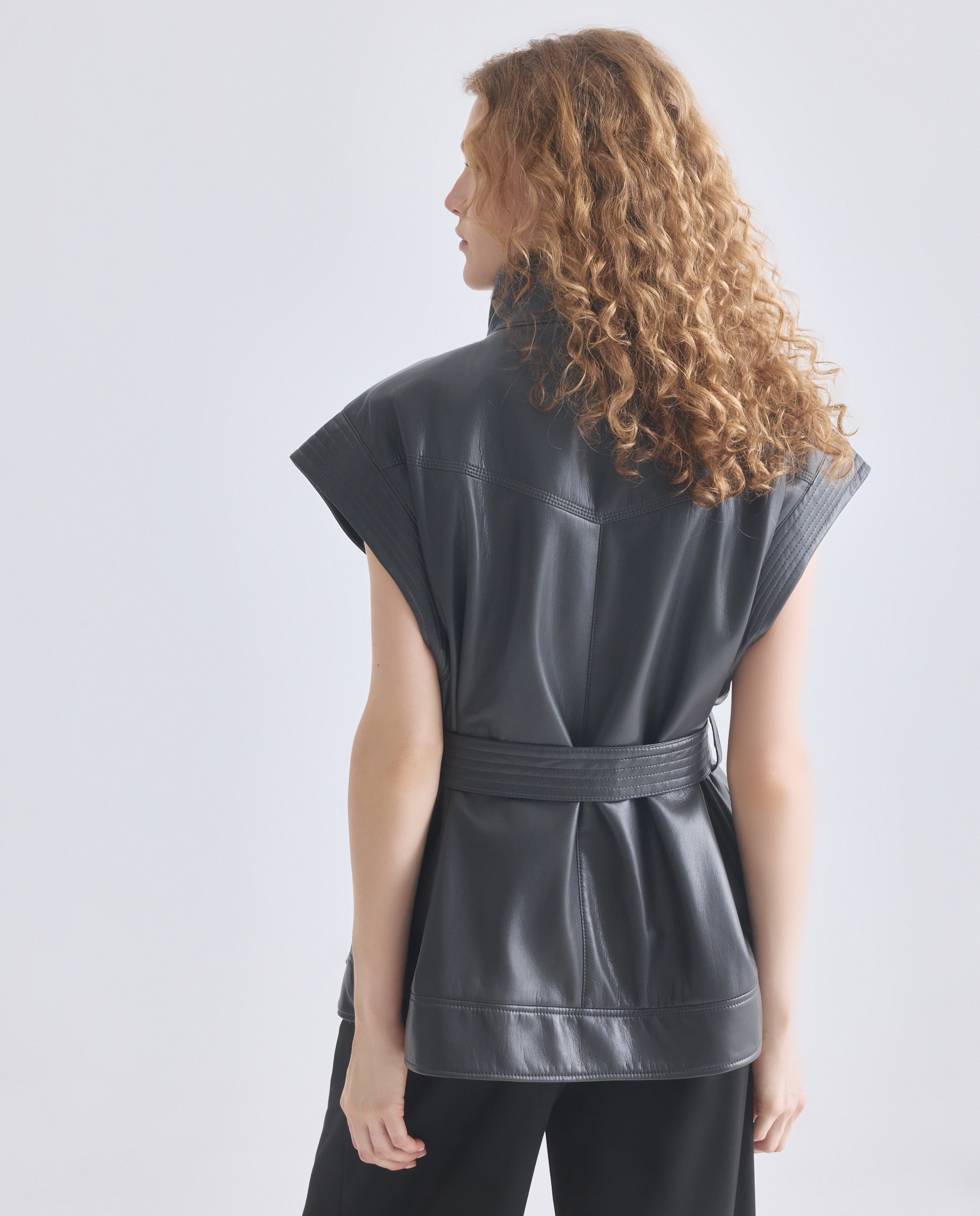 Blazer Relaxed de Manga Comprida Preto-3