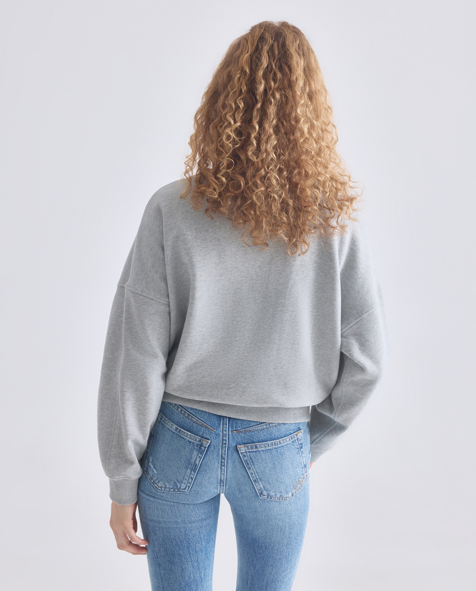 Sweatshirt de Manga Comprida sem Capuz Cinzento-3