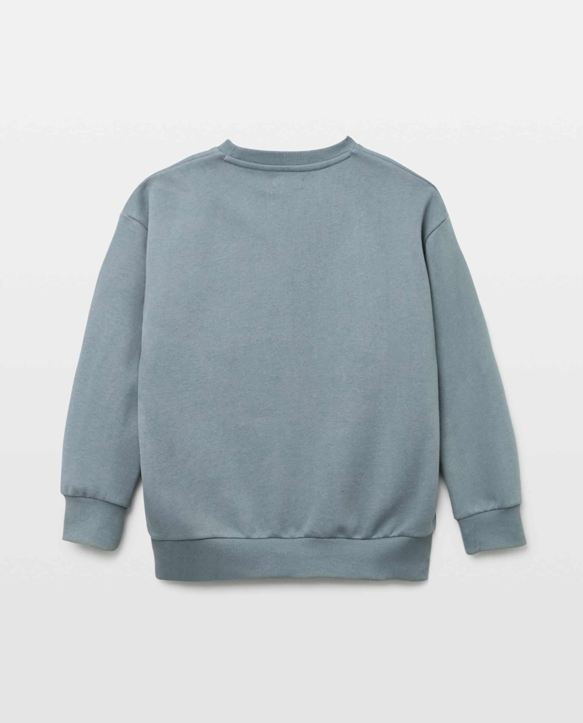 Sudadera de niño cuello caja estampada Cerúleo-2