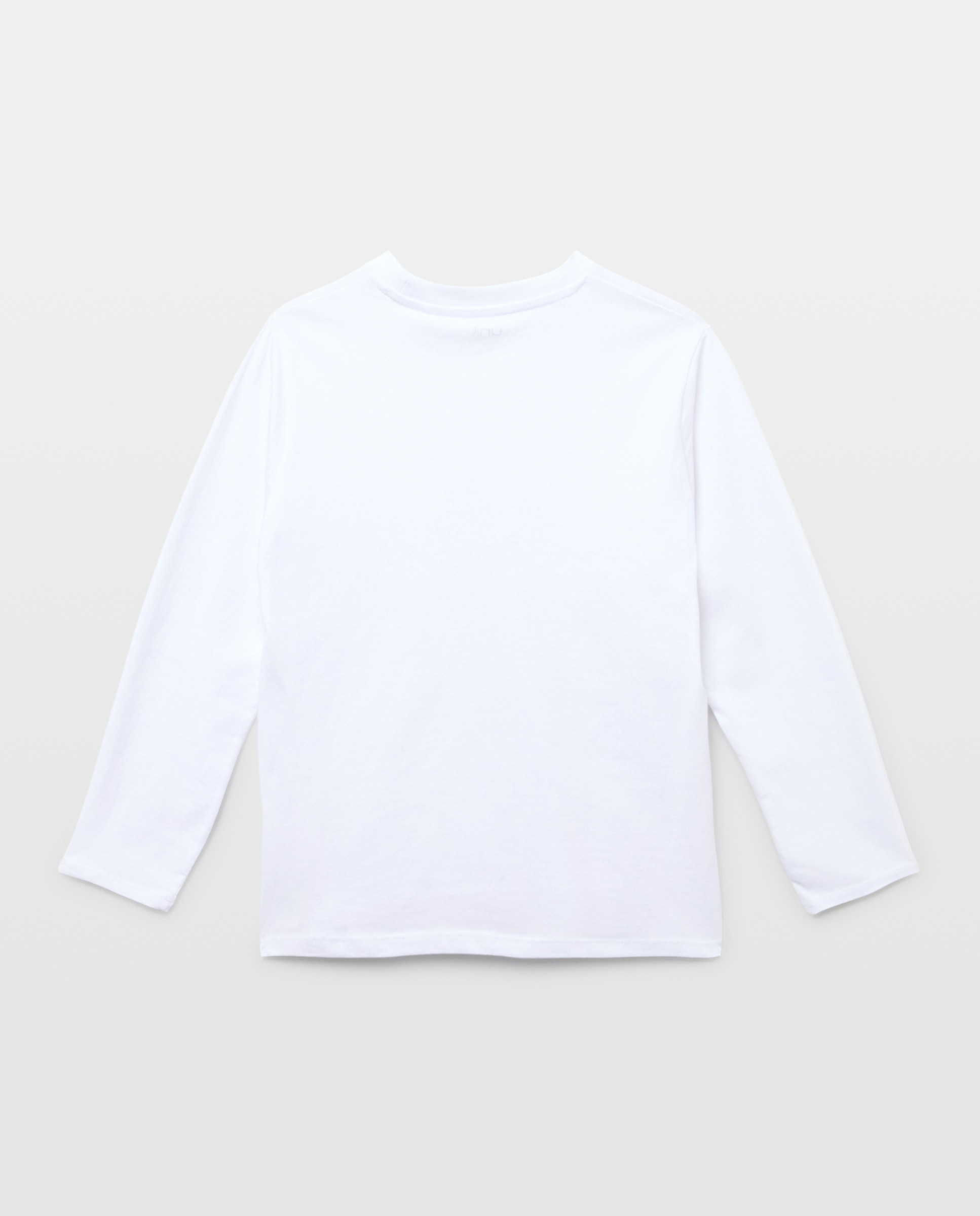 Camiseta de niño lisa manga larga Blanco-2