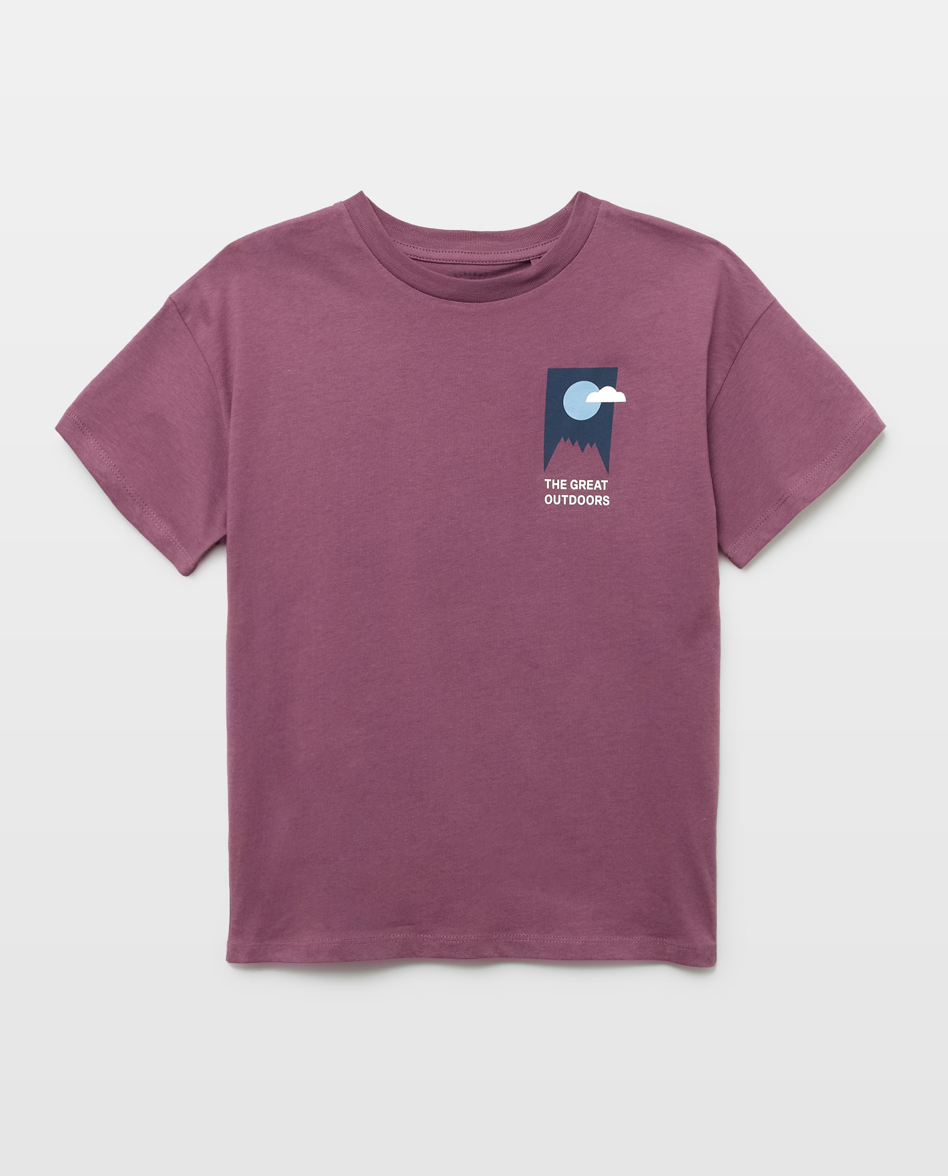 Camiseta de niño estampada manga corta Morado-1