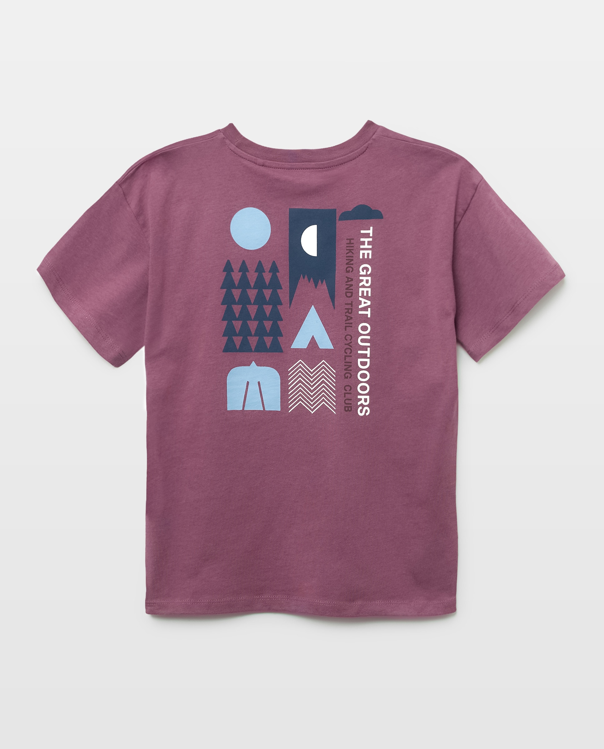 Camiseta de niño estampada manga corta Morado-2