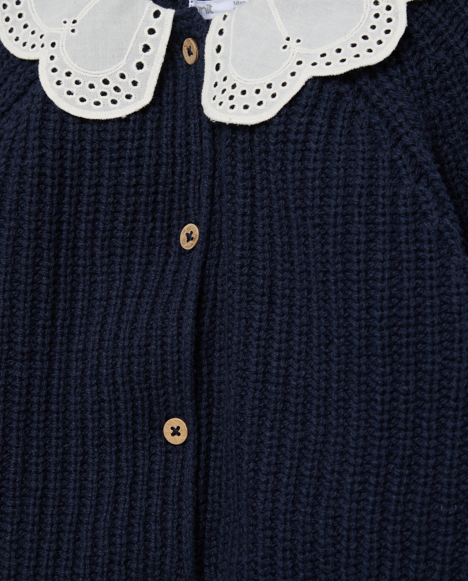 Chaqueta bebé cuello blusa Azul marino-3