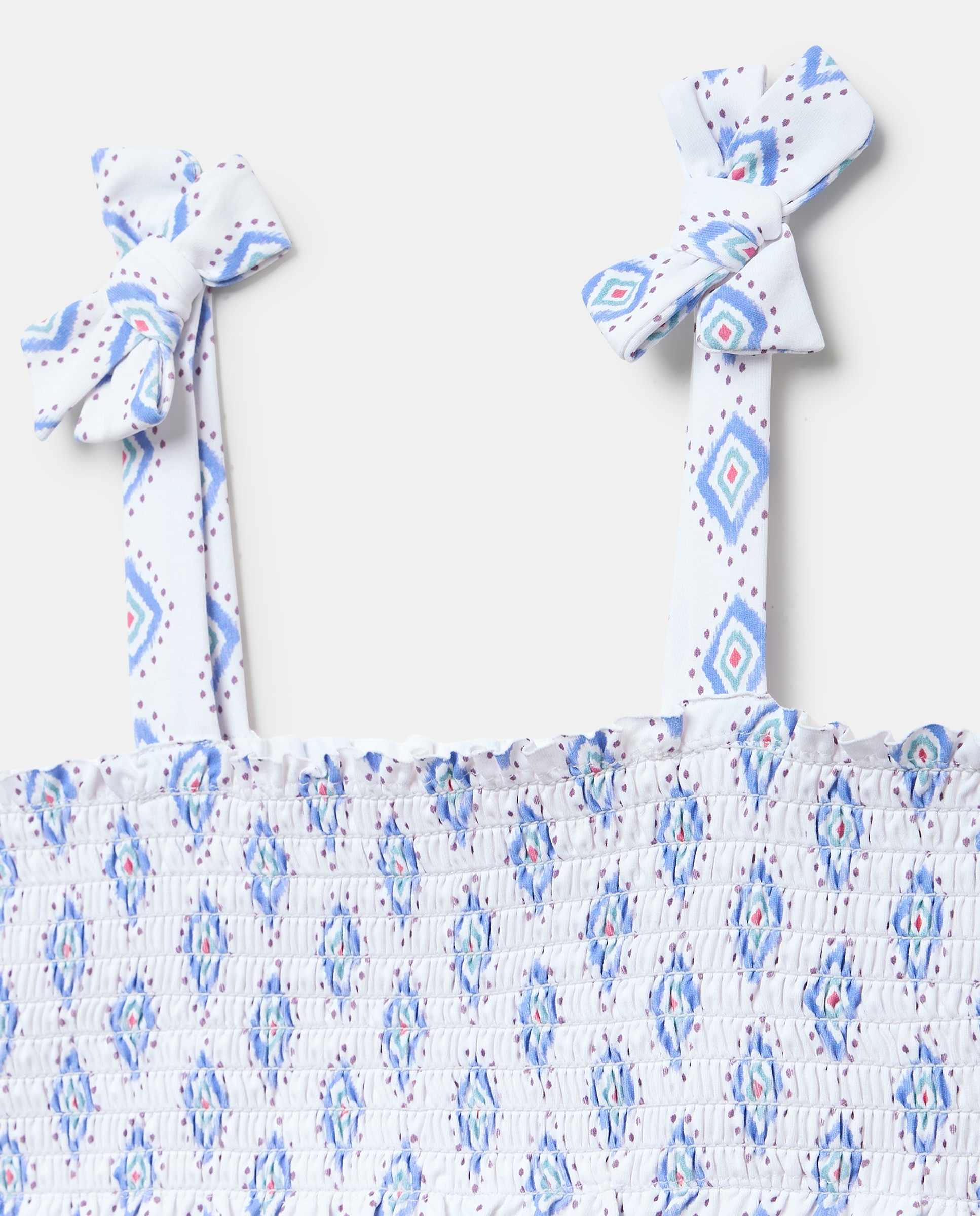 Bikini niña smock azteca Blanco roto-3