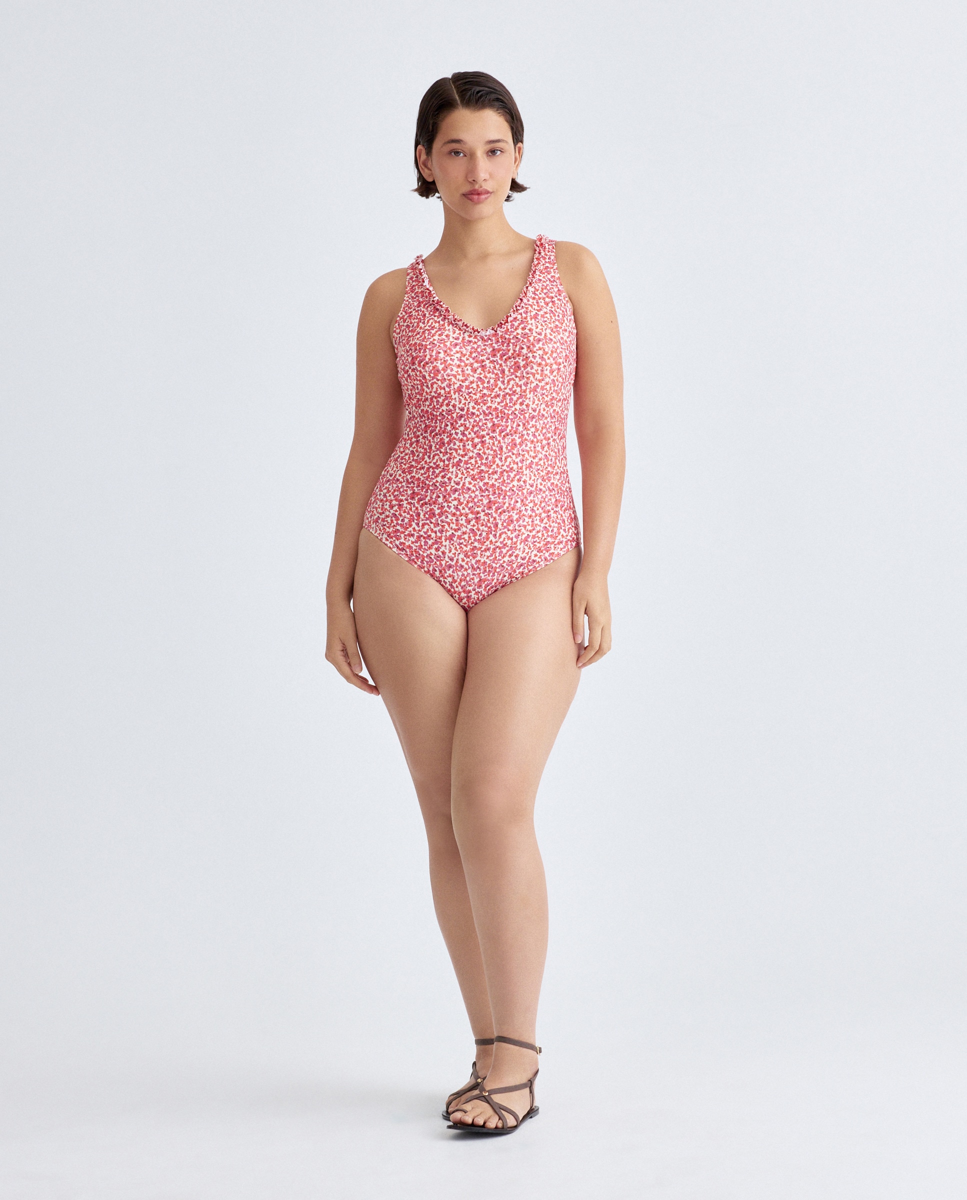 Imagen 0 de Bañadorde mujer talla grande volante