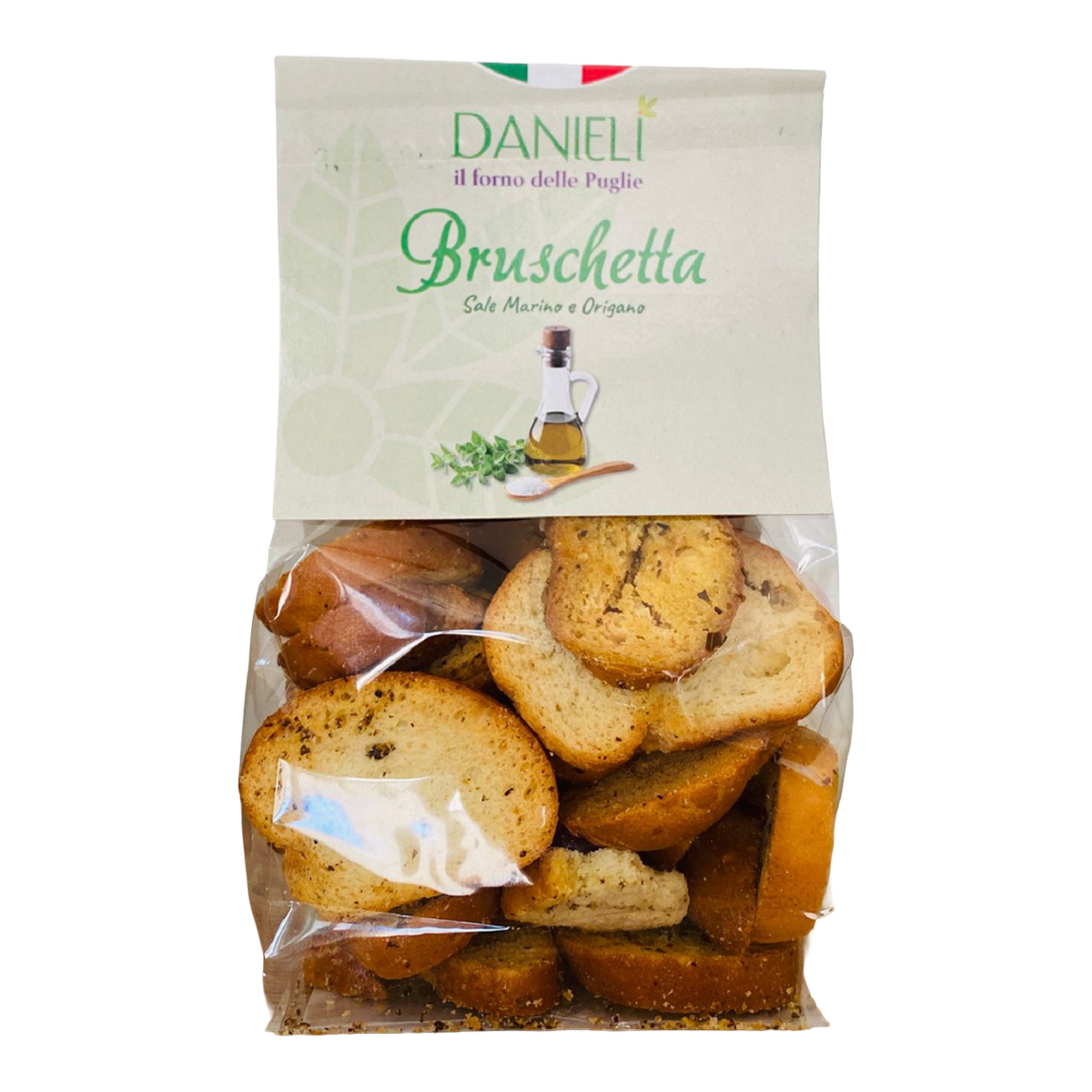 Imagen 0 de Bruschette de pan al punto de sal con aceite de oliva Danieli