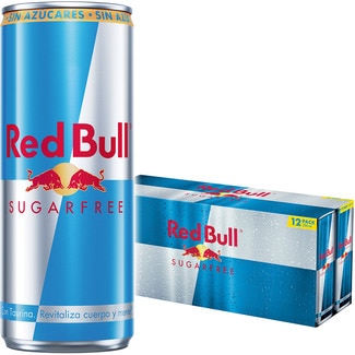 bebida energética Sugar Free con cafeína, taurina y vitamina B pack 12 latas 250 ml - Red Bull