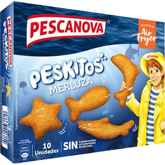 Peskitos merluza empanada 10 unidades estuche 400 g - Pescanova