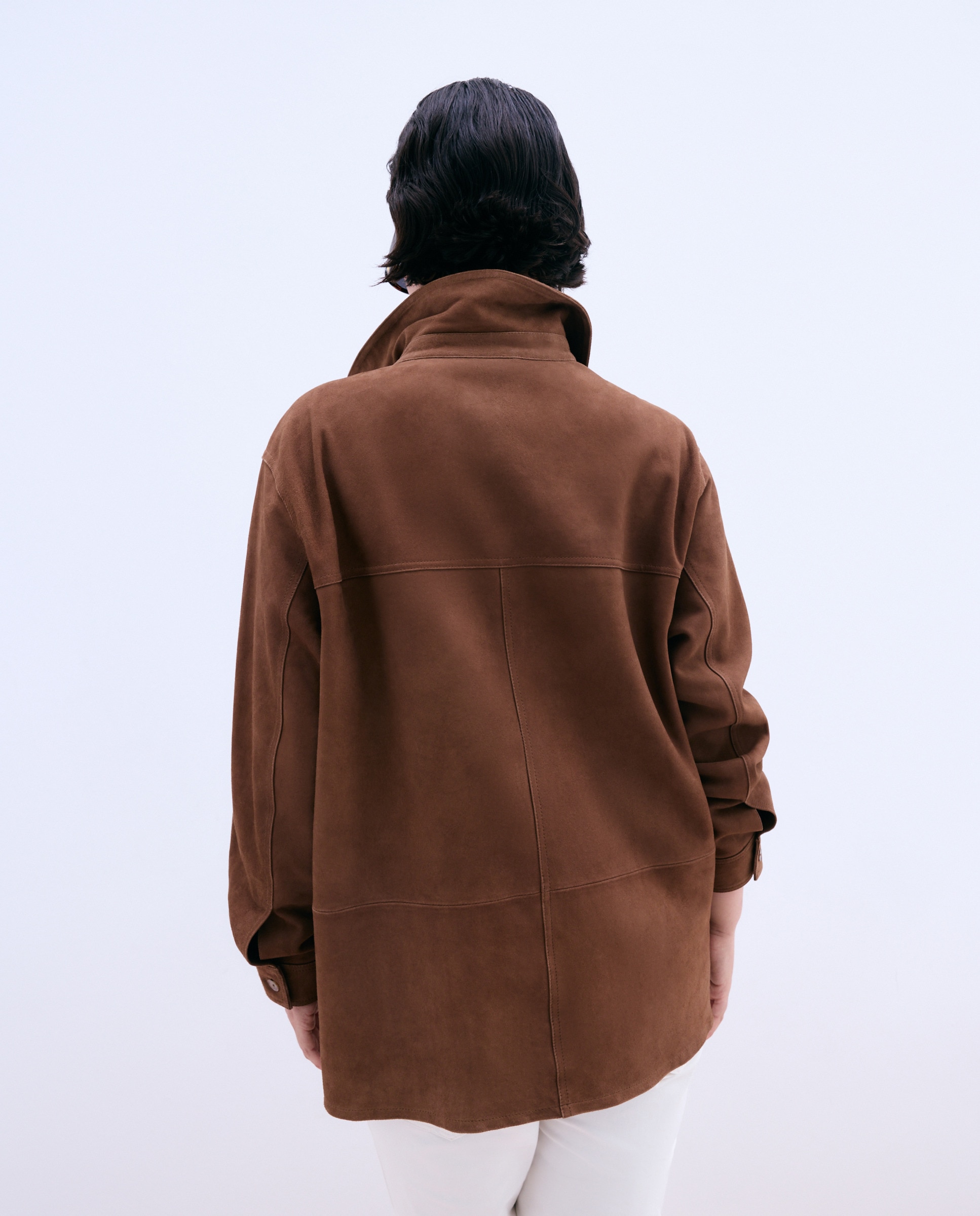 Sobrecamisa de Camurça 740 Tabaco-3