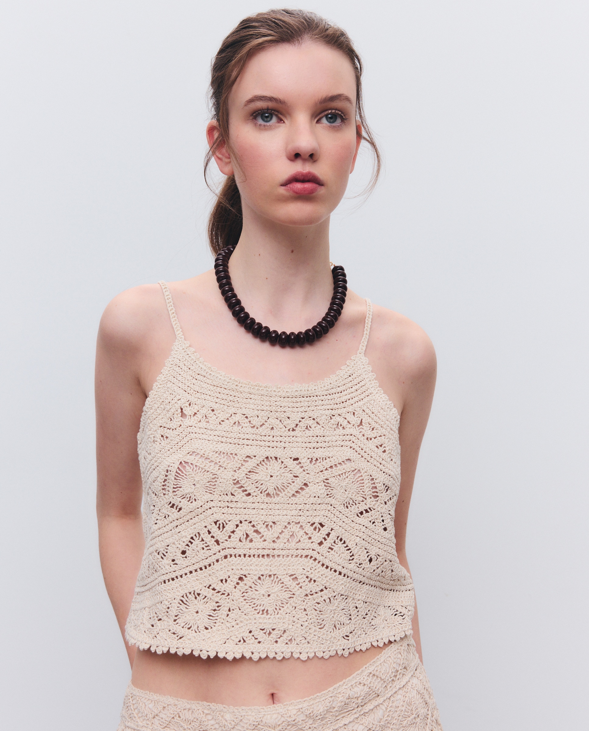 Top de Crochet com Alças 120 Cru-1