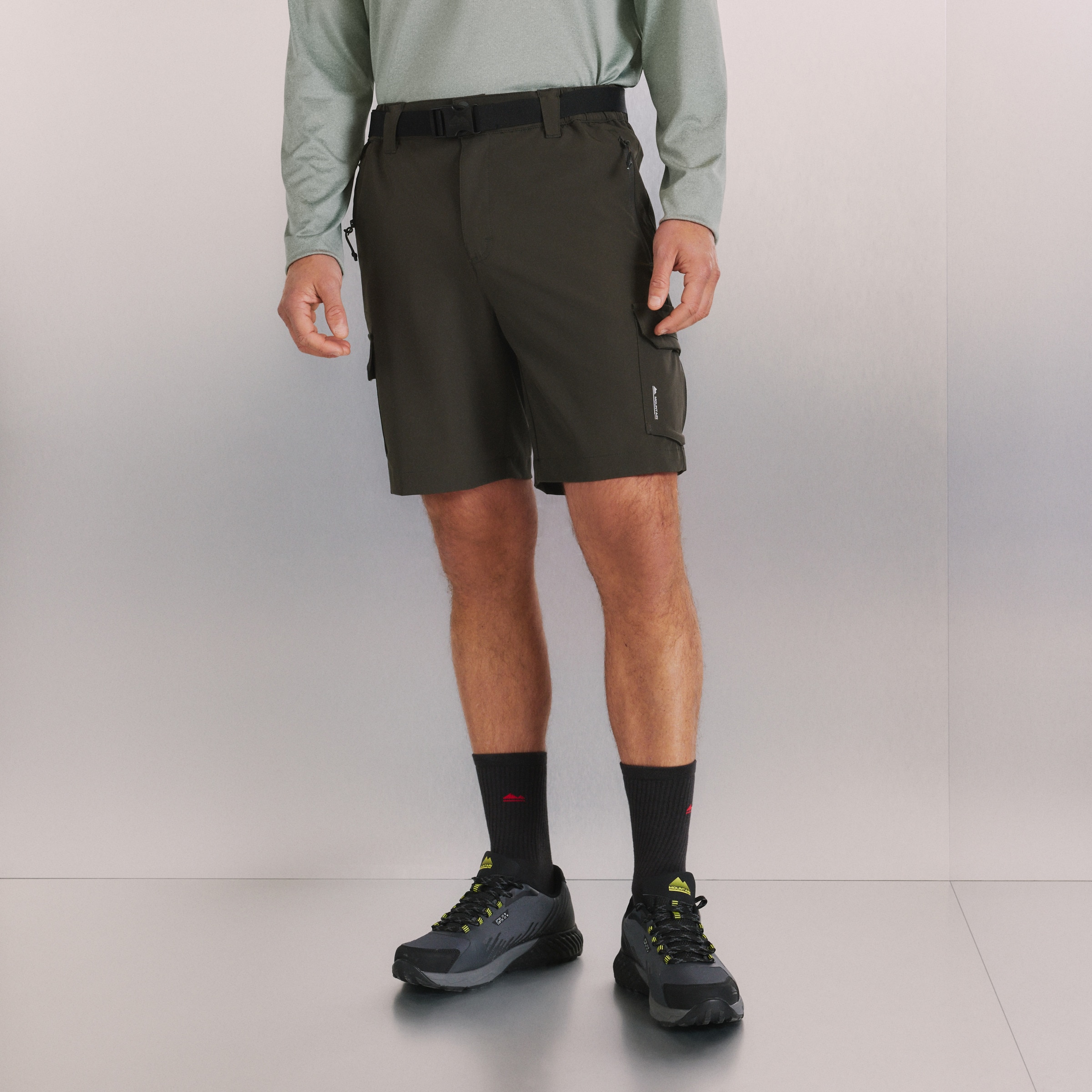 Bermudas de Montanha de Homem Azeitona-2