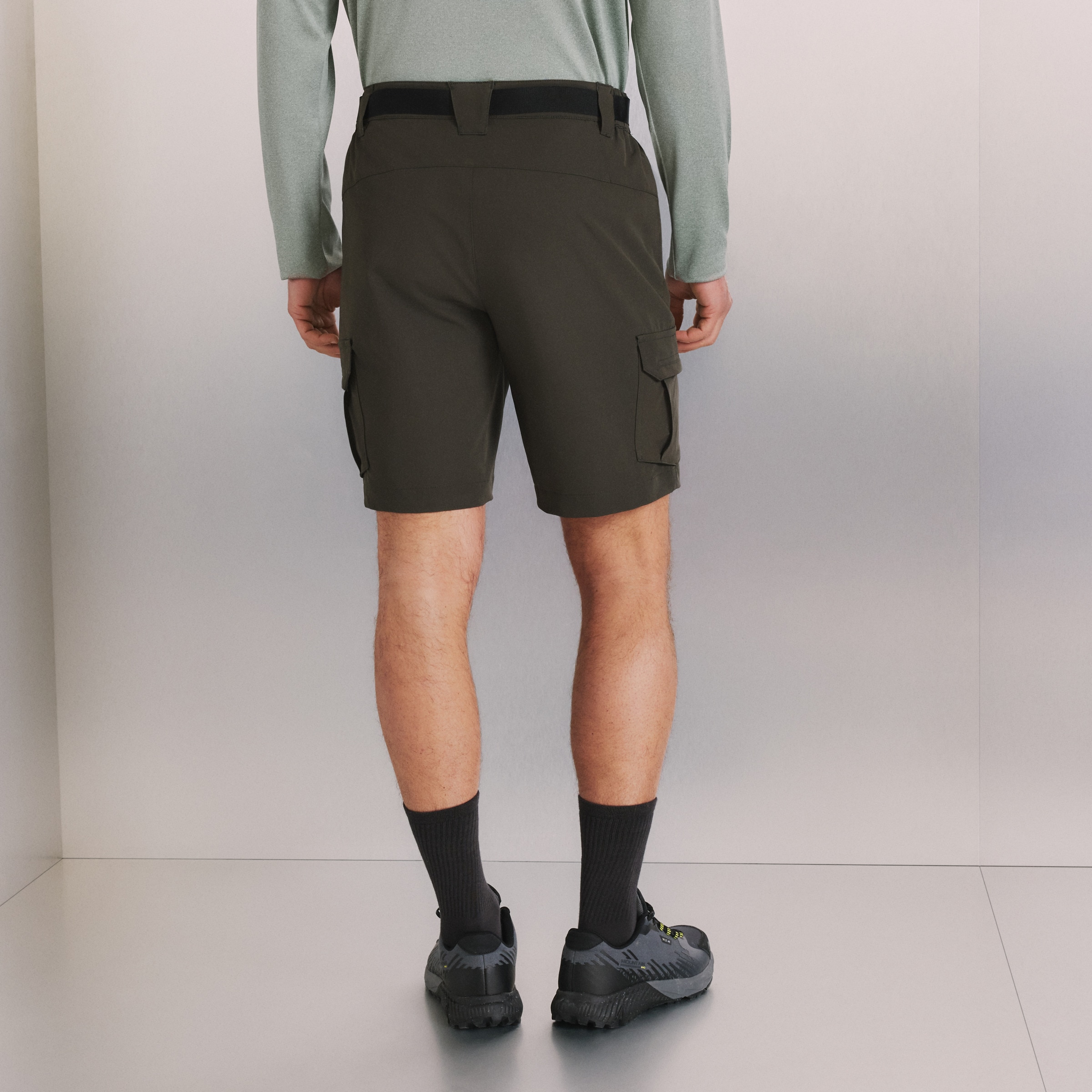 Bermudas de Montanha de Homem Azeitona-3