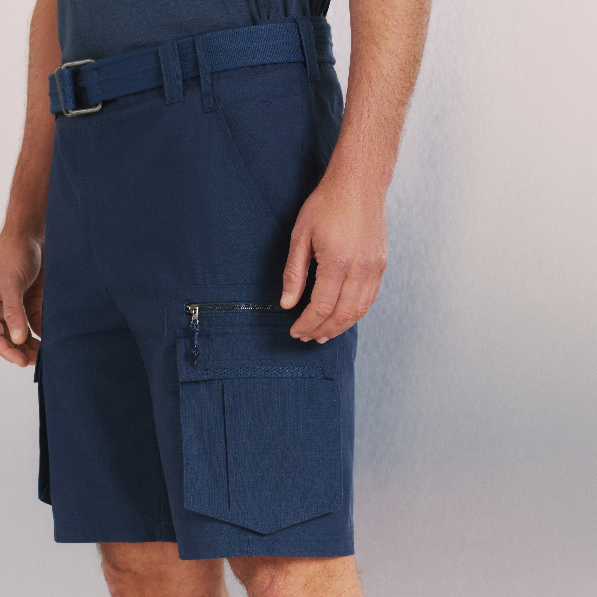 Bermudas de Montanha de Homem Azul-4