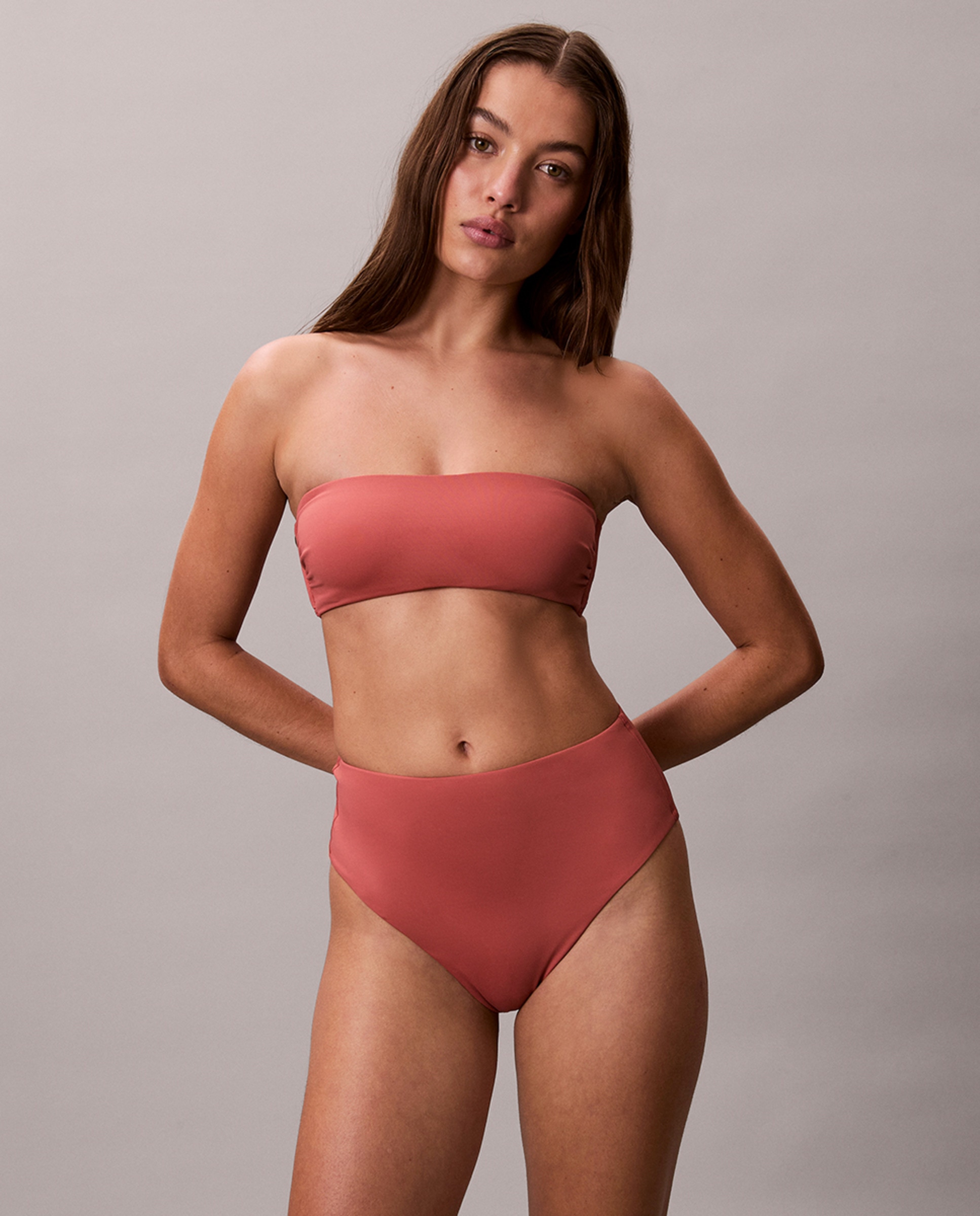 Parte de Cima de Biquíni Estilo Bandeau Telha-5