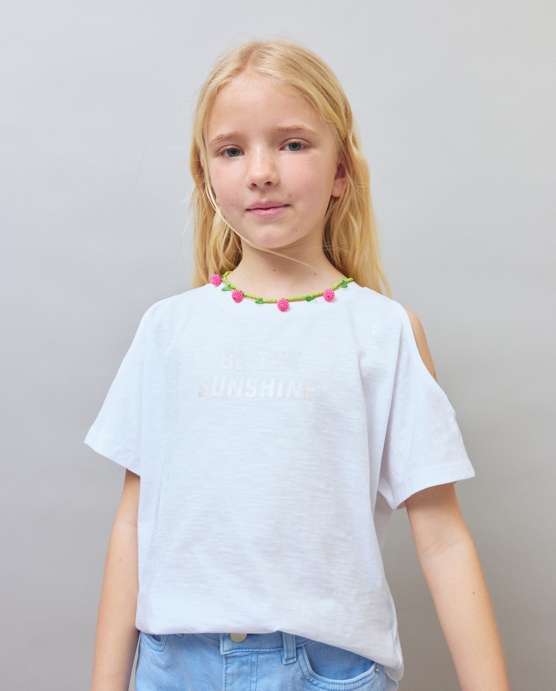 Imagem 0 de T-shirt de Manga Curta com Detalhe de Foil