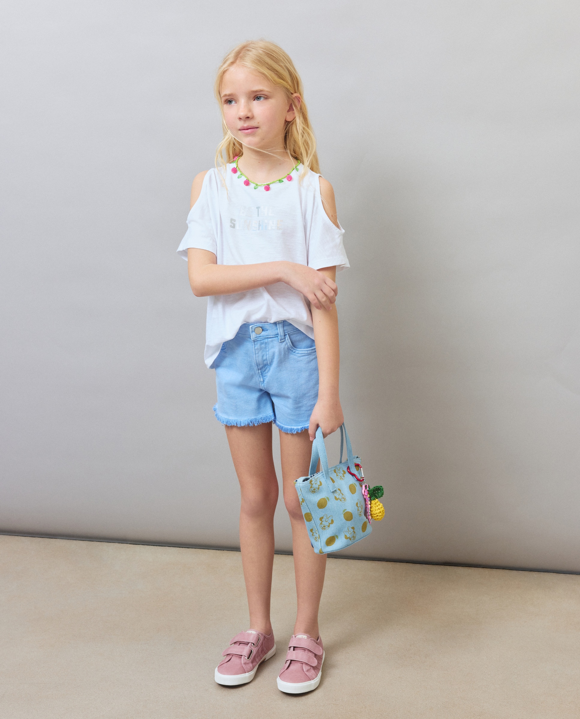 T-shirt de Manga Curta com Detalhe de Foil Kids El Corte Inglés Branco-2