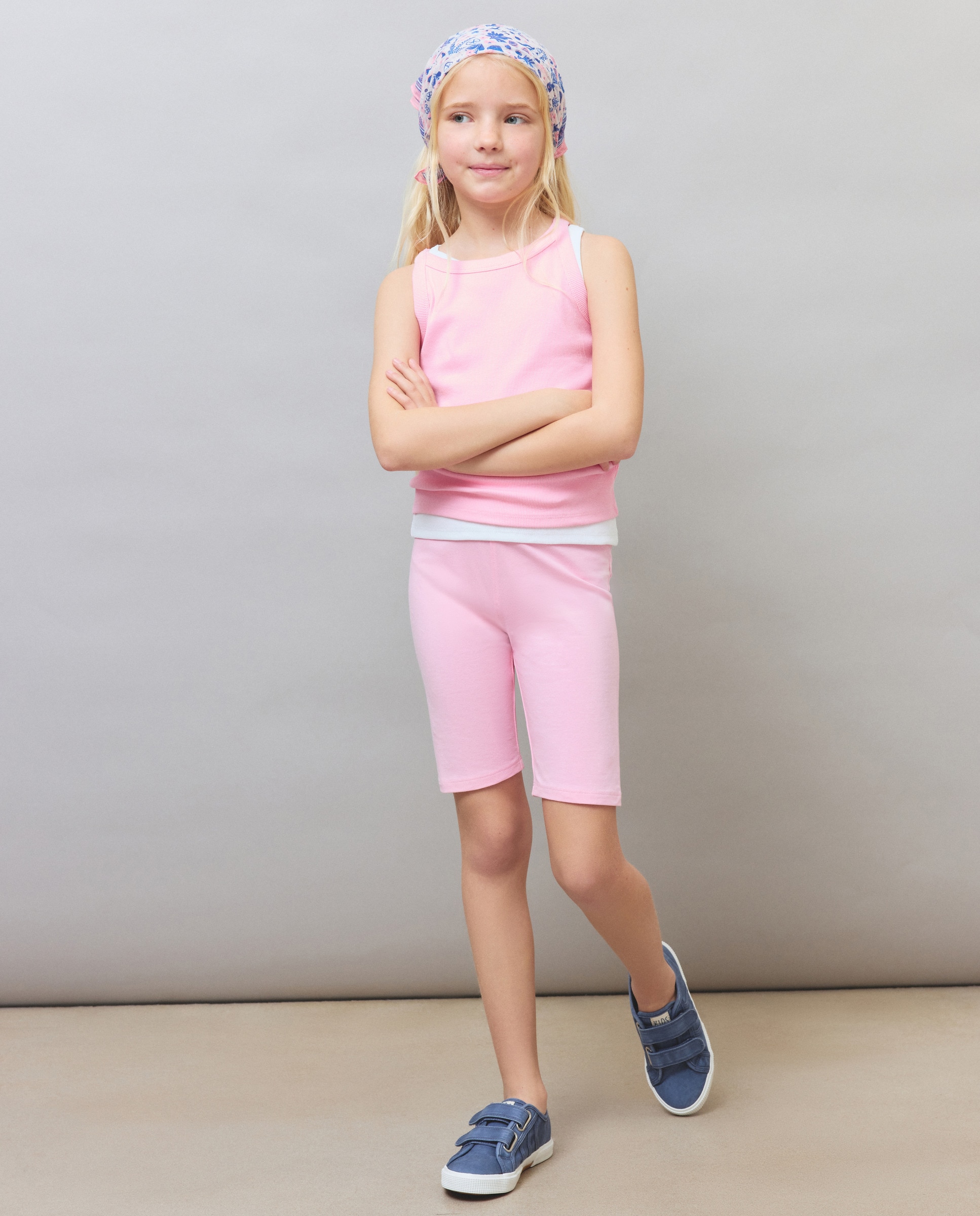 Calções de Ciclista Básicos 200 Rosa-1