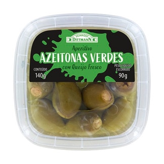 Azeitonas Verdes Com Queijo Fresco unidade 140 g - Dittmann