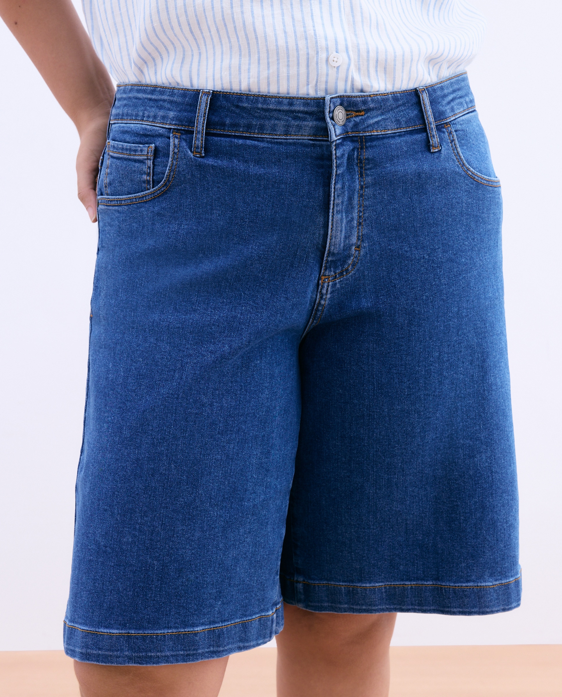 Bermudas de Ganga Azul pálido-4