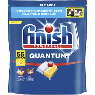 detergente lavavajillas Power Ball Quantum bolsa 55 cápsulas - Finish