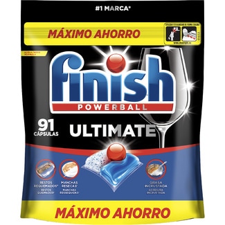 detergente lavavajillas Powerball Ultimate bolsa 91 cápsulas - Finish