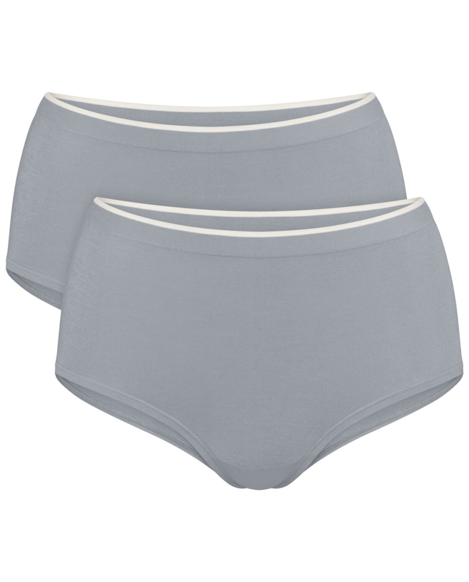 Pack de Cueca com Cintura Subida Cinzento-claro-4