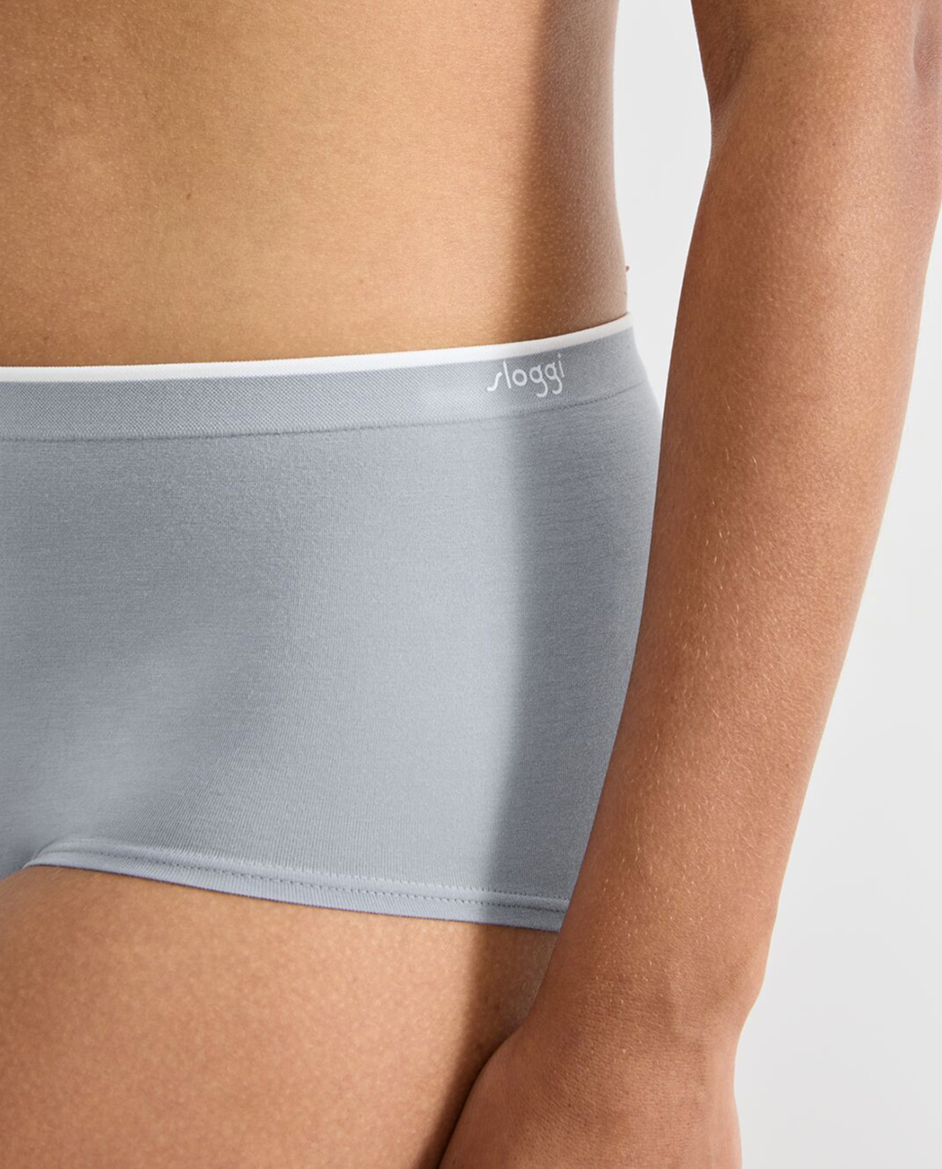 Pack de Cueca com Cintura Subida Cinzento-claro-3