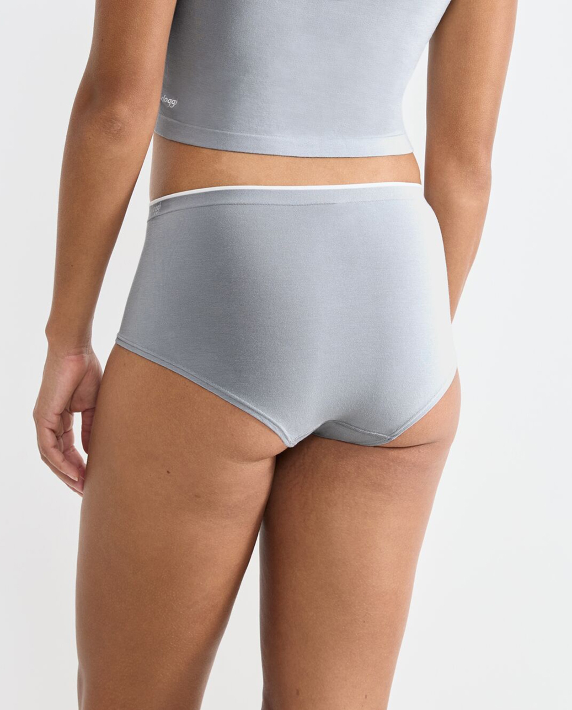 Pack de Cueca com Cintura Subida Cinzento-claro-2