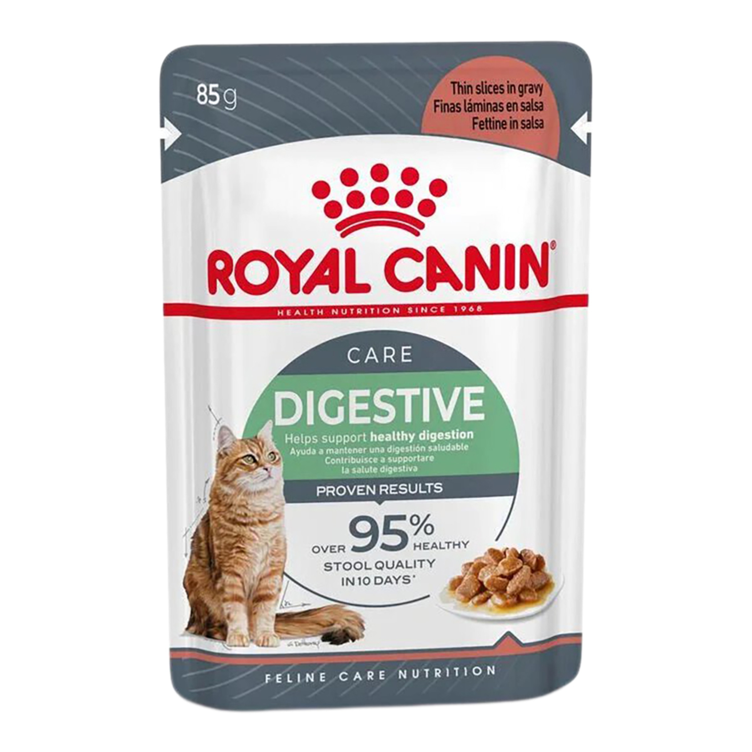 Imagen 0 de Comida húmeda para gatos adultos Royal Canin Digest Sensitive en salsa 85 g