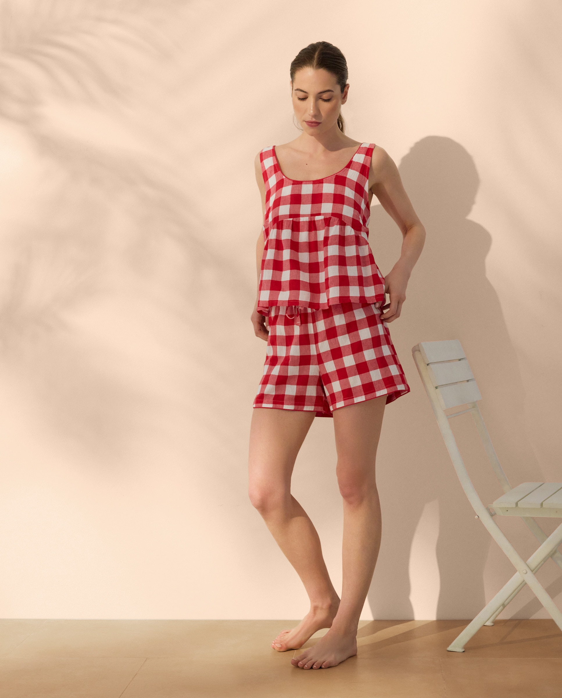 Imagem 0 de Pijama aos Quadrados Vichy Grandes