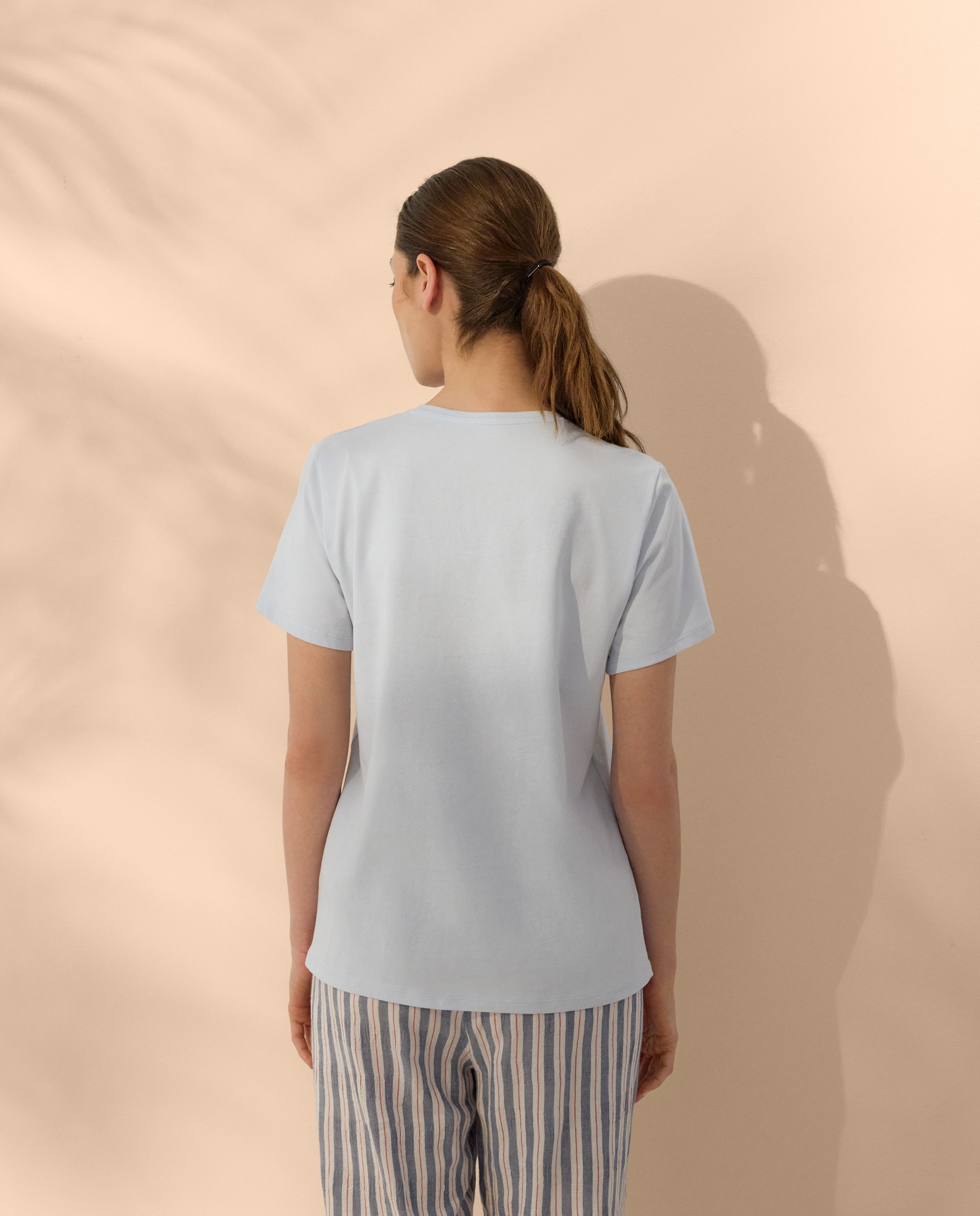 T-shirt de Pijama com Manga Curta 410 Azul Claro-3