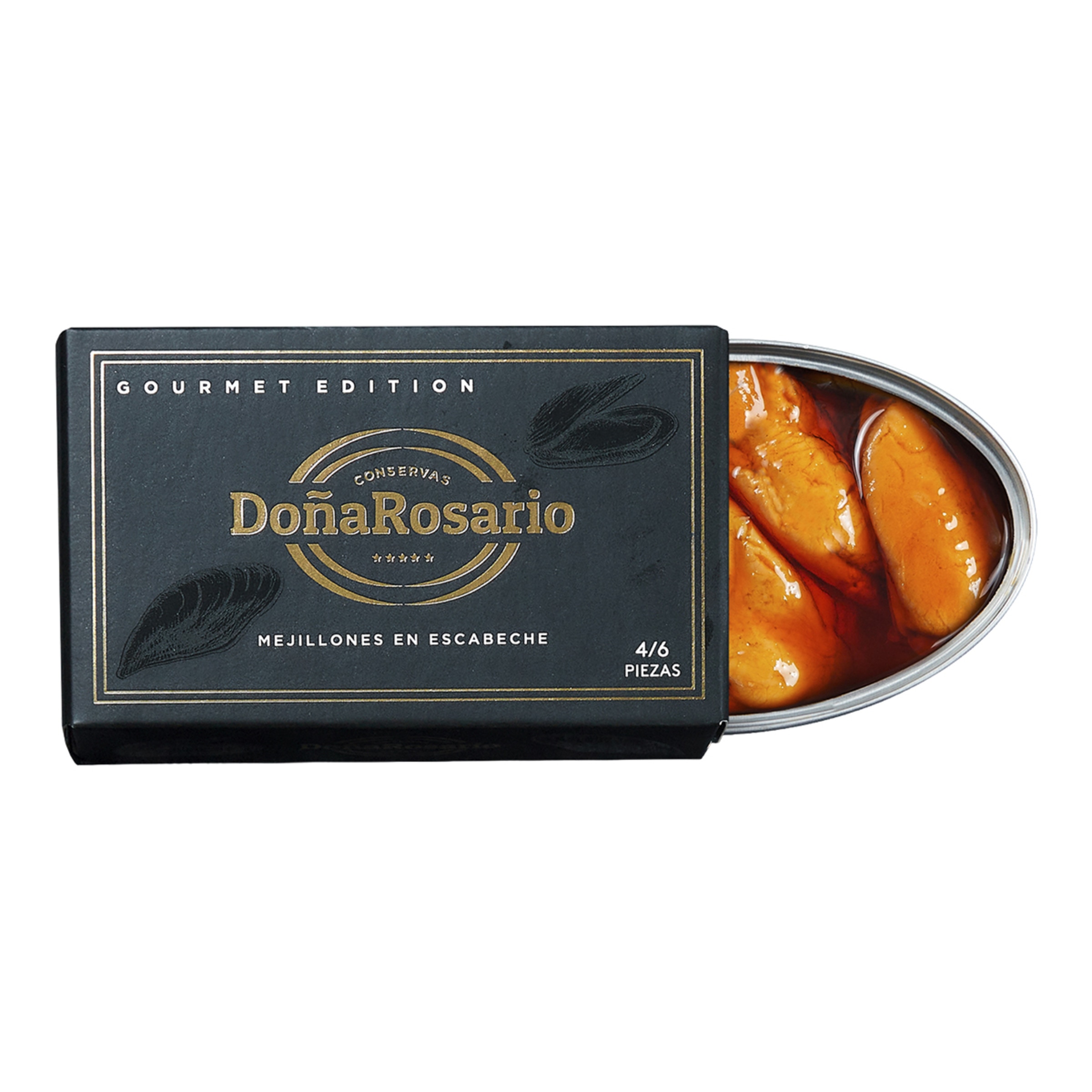 Imagen 0 de Mejillones en escabeche 4-6 piezas Gourmet Edition Conservas Doña Rosario