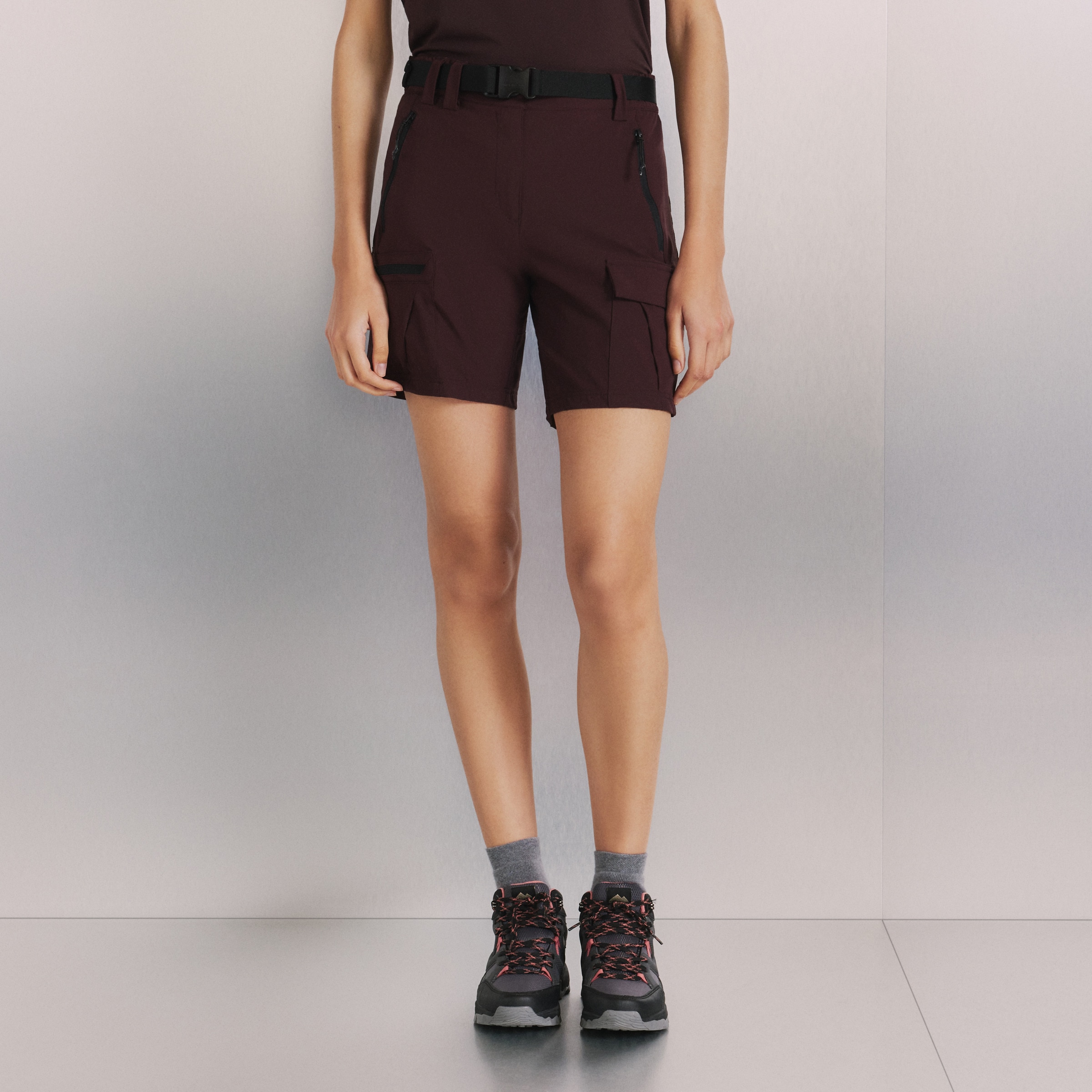 Bermudas de Montanha de Mulher Chocolate-2