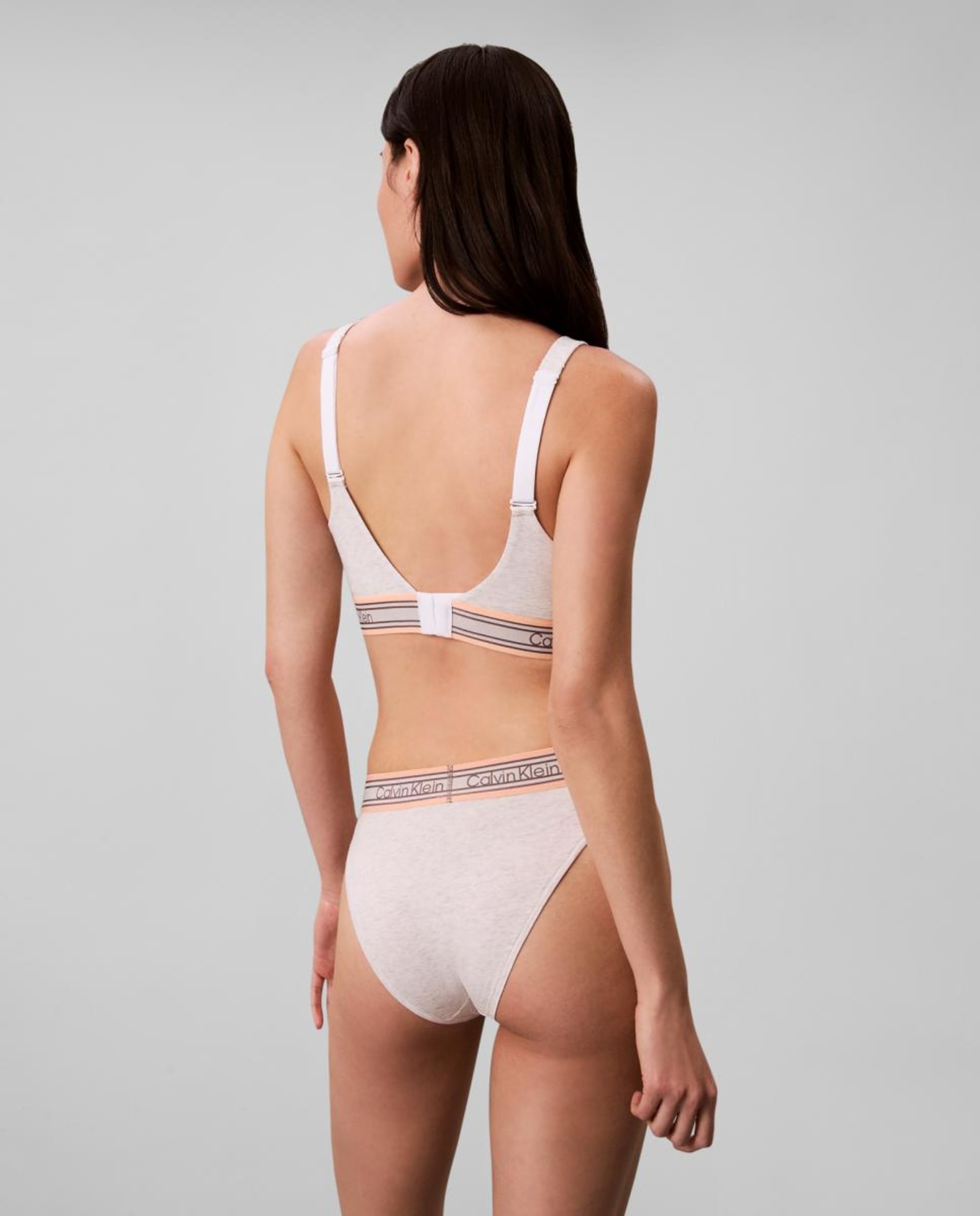 Soutien Bralette de Copa Moldada Icon Cotton Modal Cinzento-4
