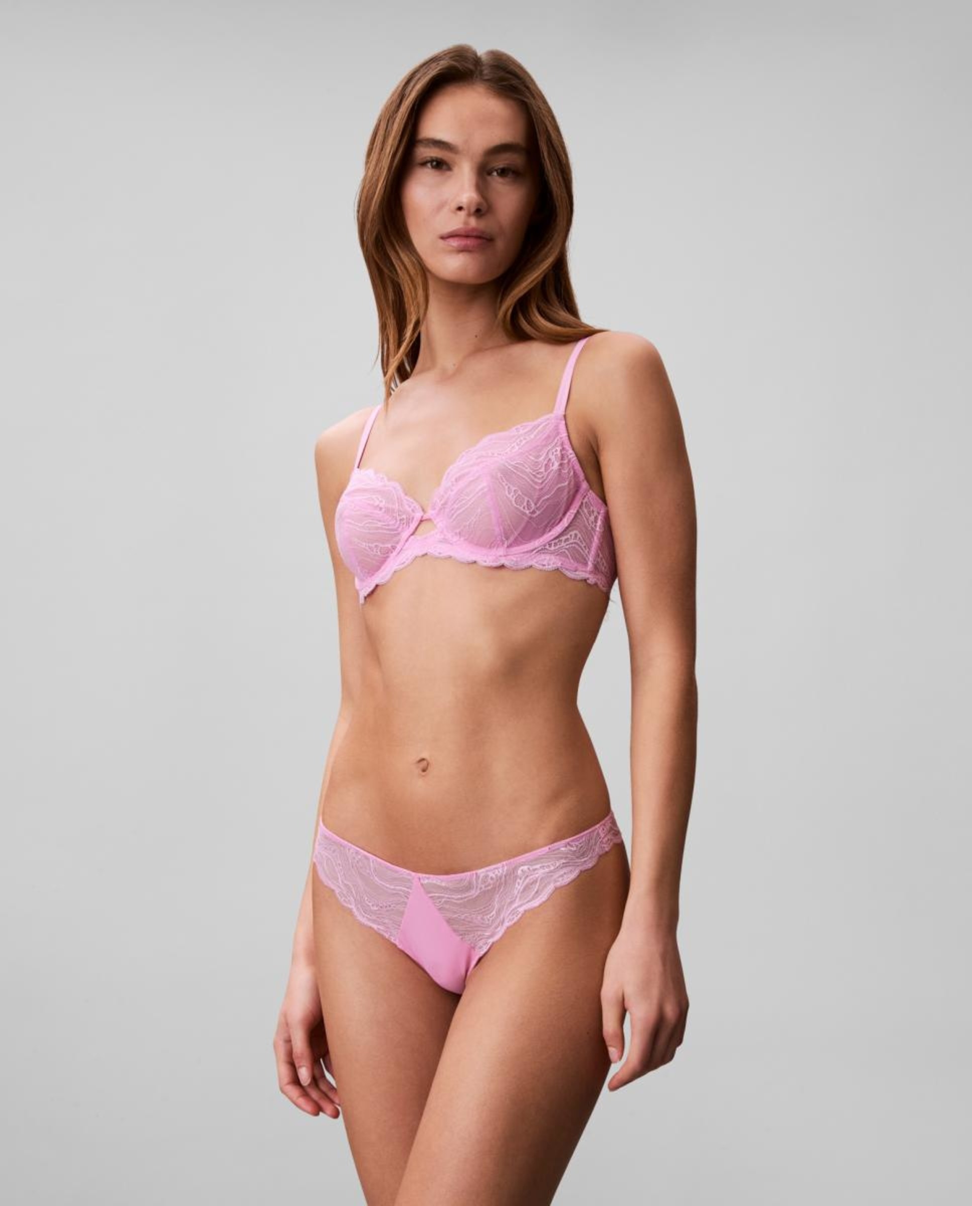 Soutien sem Copa Moldada Sensual Stretch Lace Rosa-2