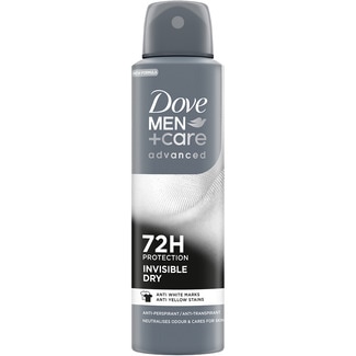 desodorante + Care Advanced Invisible Dry antimanchas antitranspirante 72h spray 150 ml - Dove Men