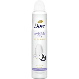 desodorante Invisible dry anti-manchas blancas 0% alcohol anti-transpirante 72 h spray 200 ml - Dove