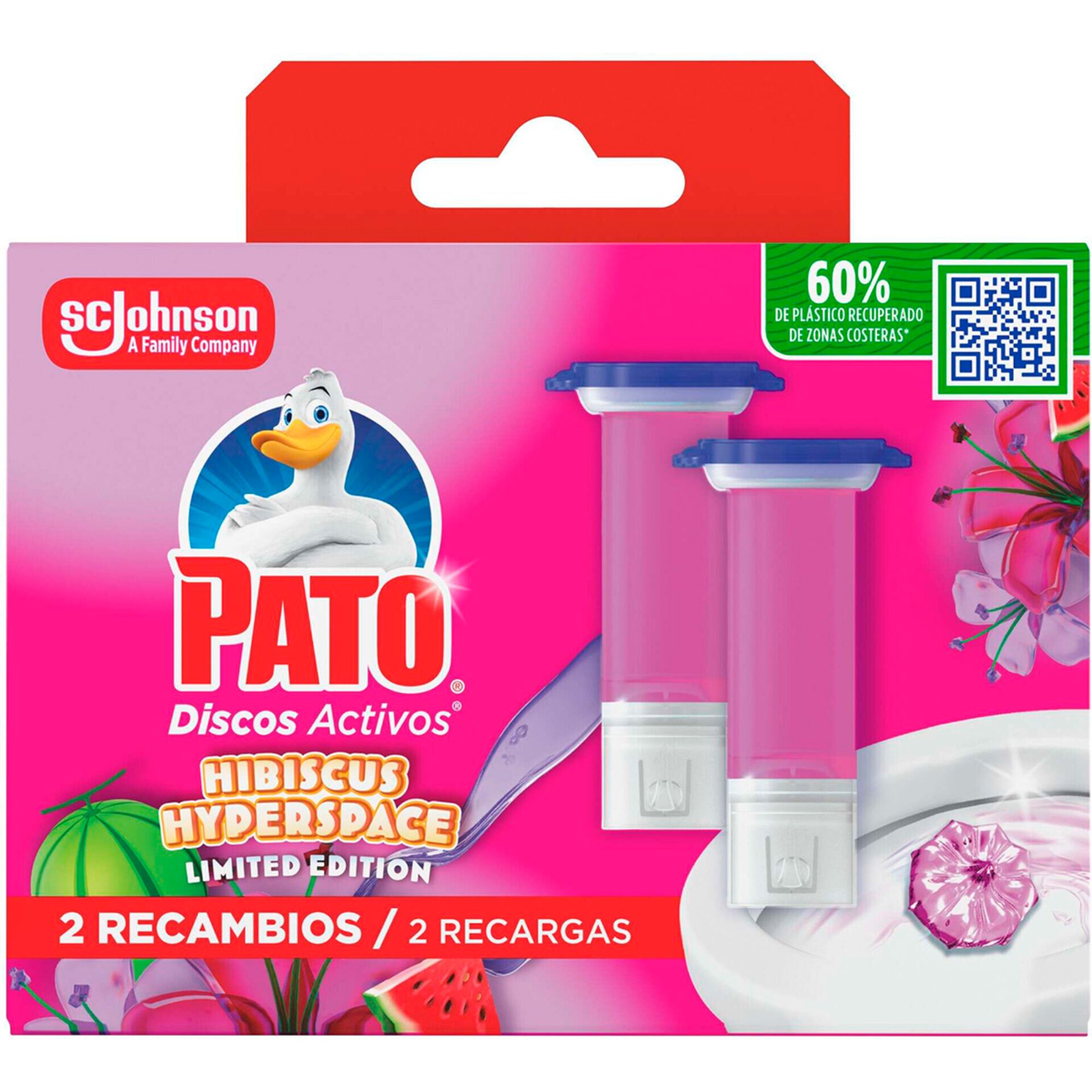 Discos Sanitários Ativos Recargas Hibiscus Hyperspace recarga 2 unidades