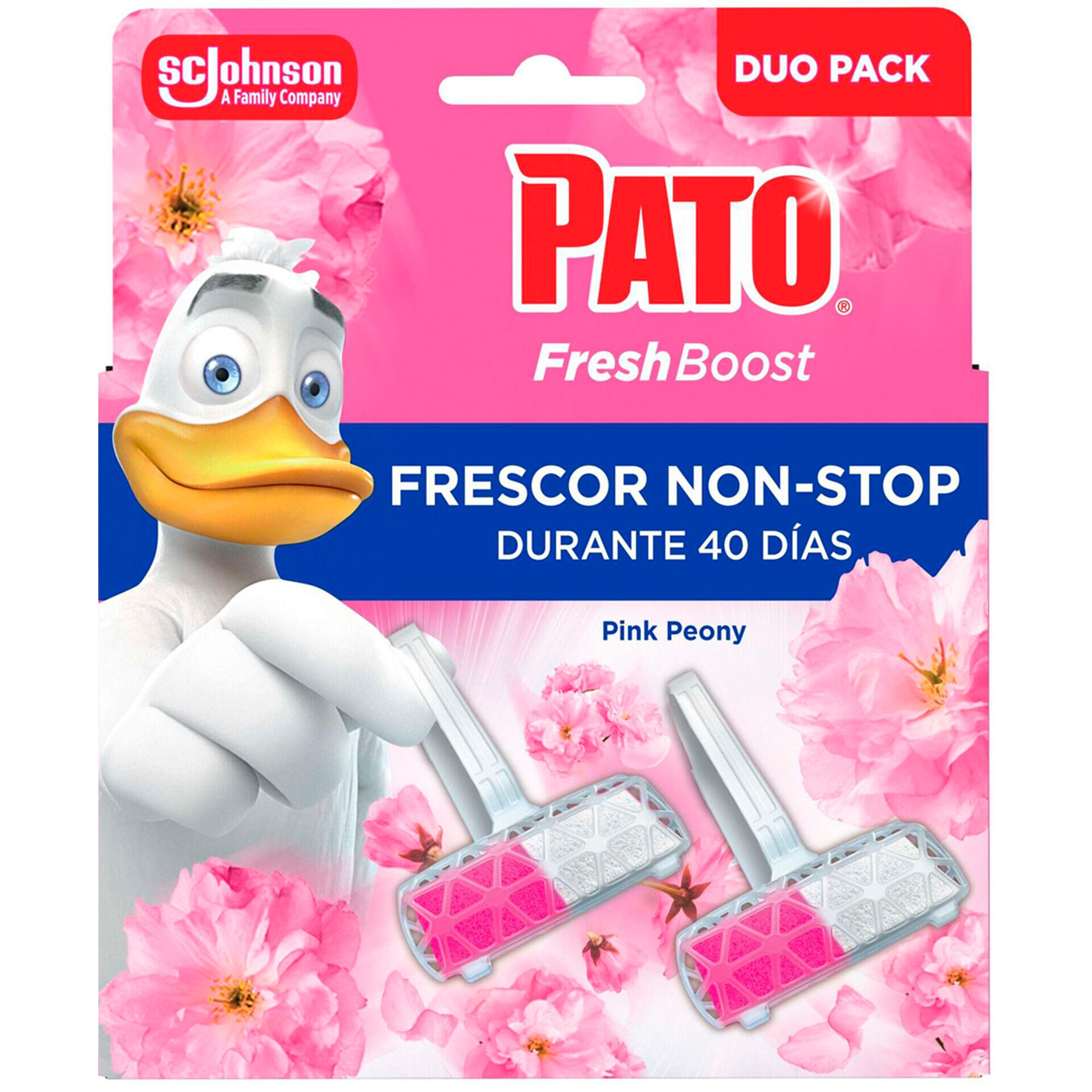 Bloco Sanitário Recargas Boost Floral Duo embalagem 2 unidades