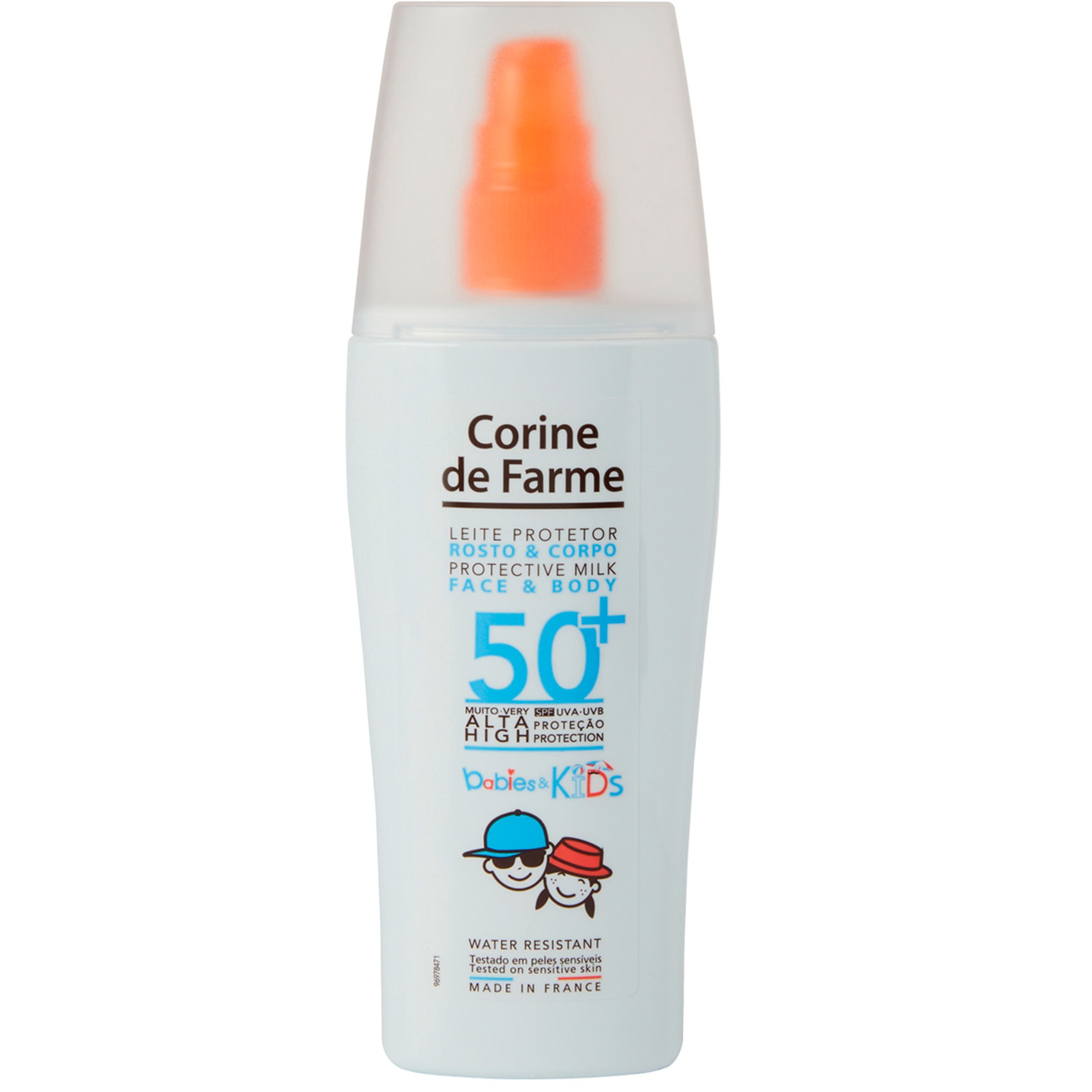 Protetor Solar Infantil Leite Corpo e Rosto SPF50+ embalagem 150 ml