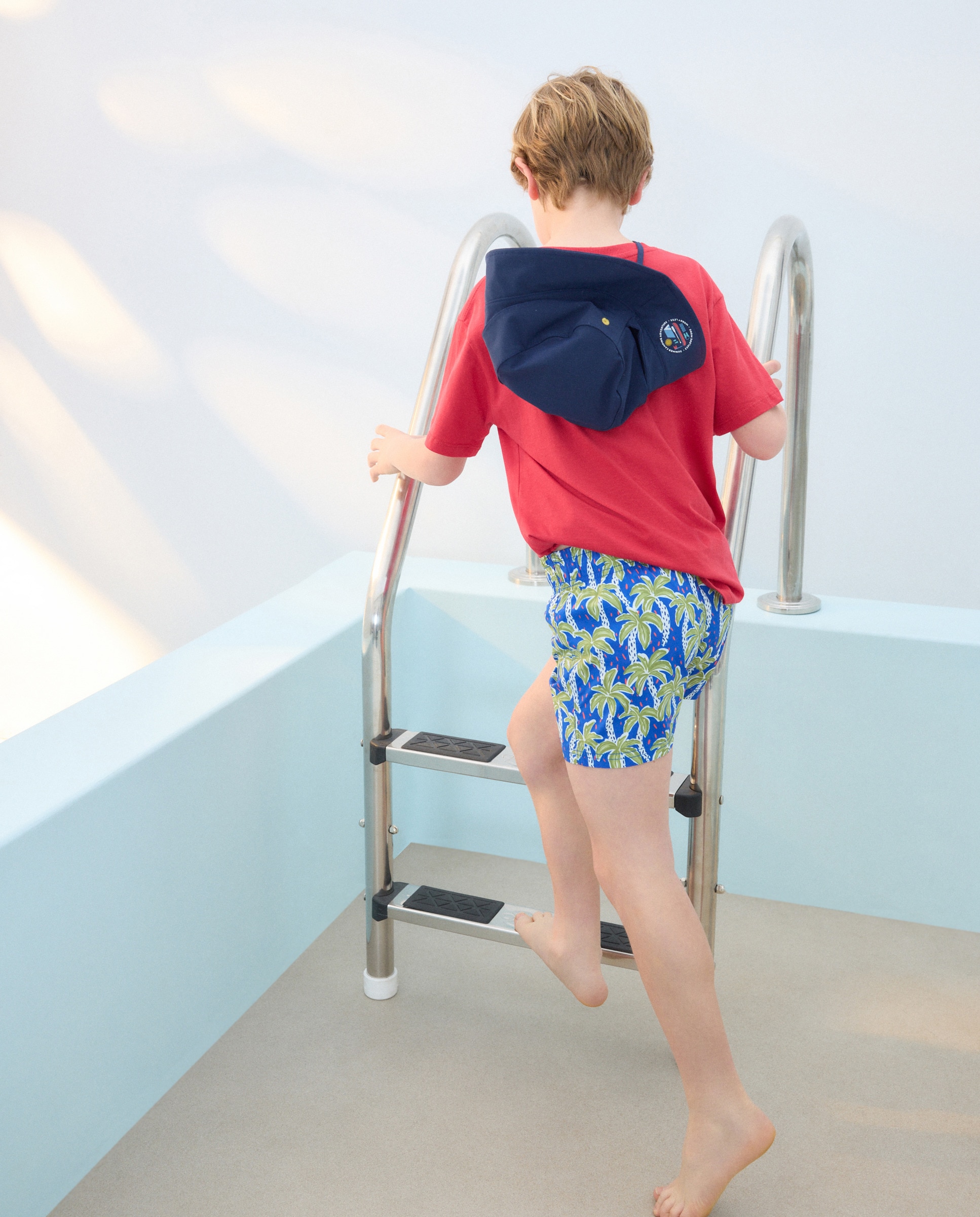 Bermudas às Cores com Palmeiras Azuis Kids El Corte Inglés Azul-marinho-3