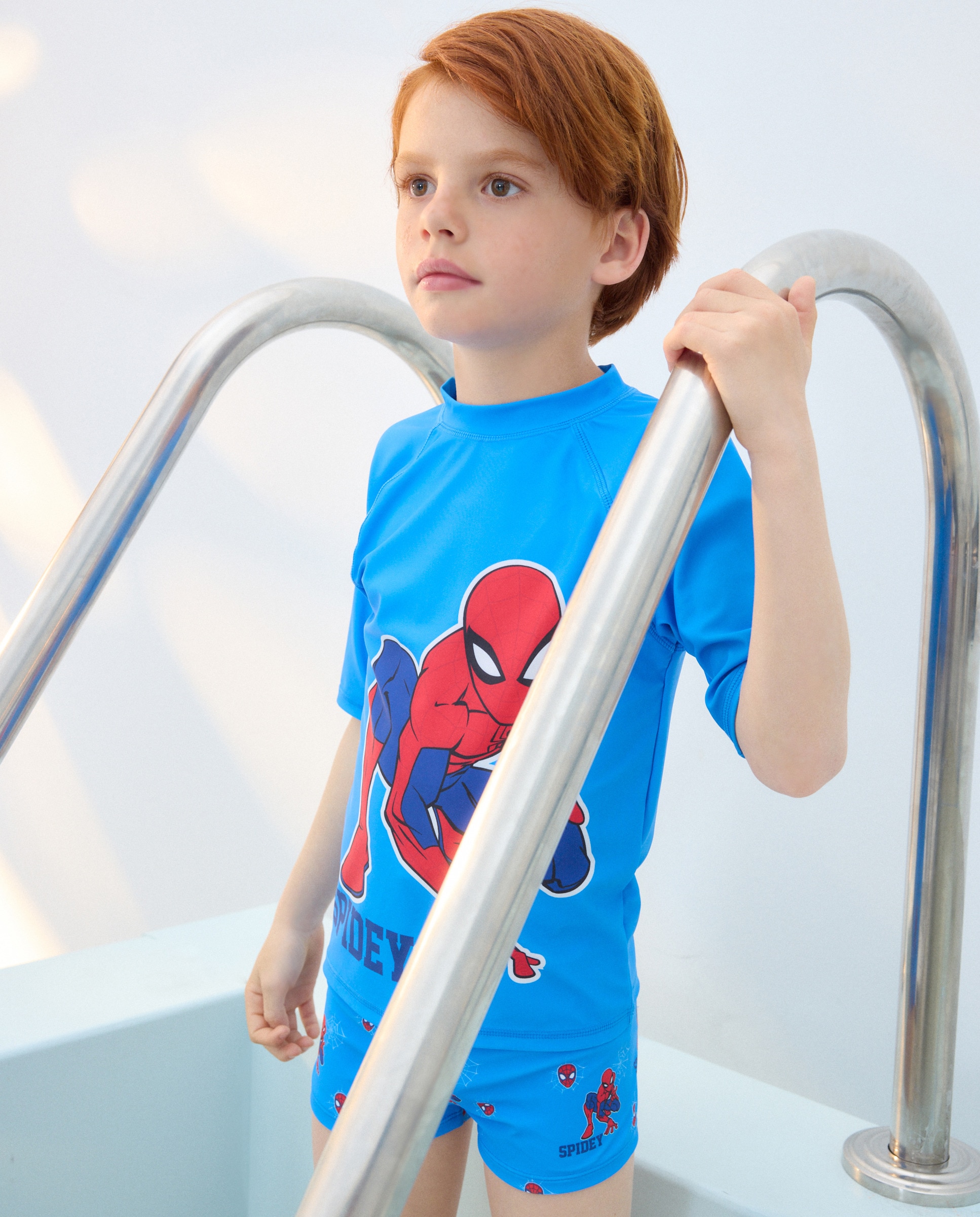 Conjunto de Licenças UPF+50 Homem-Aranha Azul-marinho-2