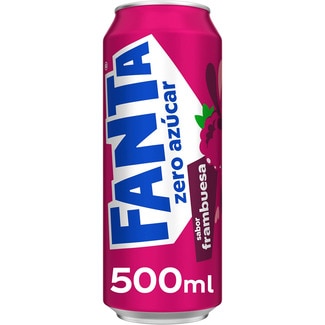 refresco de frambuesa con gas zero azúcar lata 50 cl - Fanta Zero