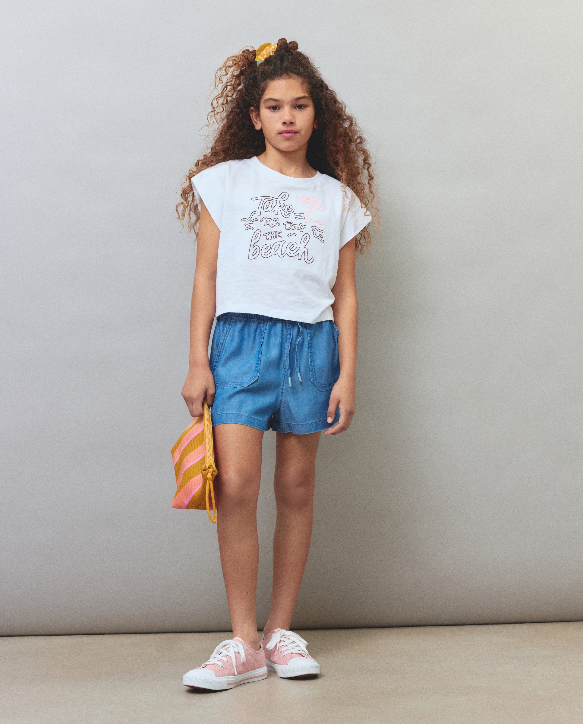 T-shirt sem Mangas e com Estampado Stitch Kids El Corte Inglés Branco-2