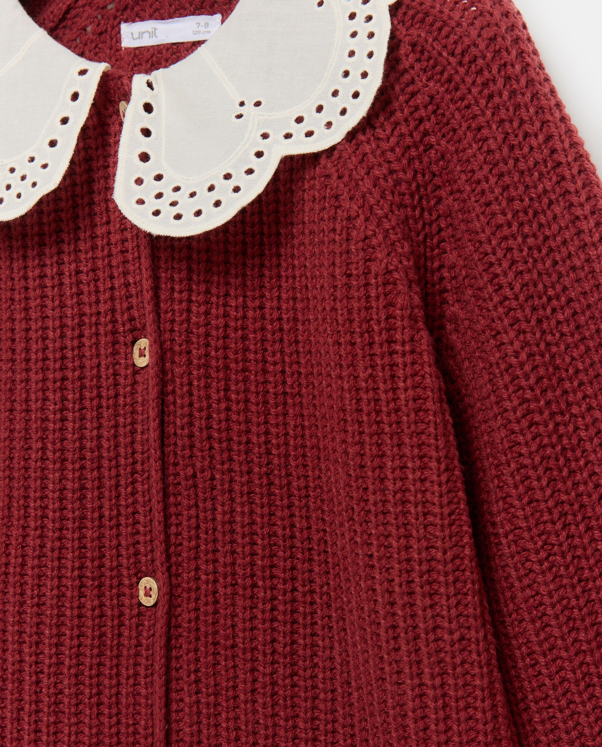 Chaqueta niña cuello blusa 770 Terracota-3