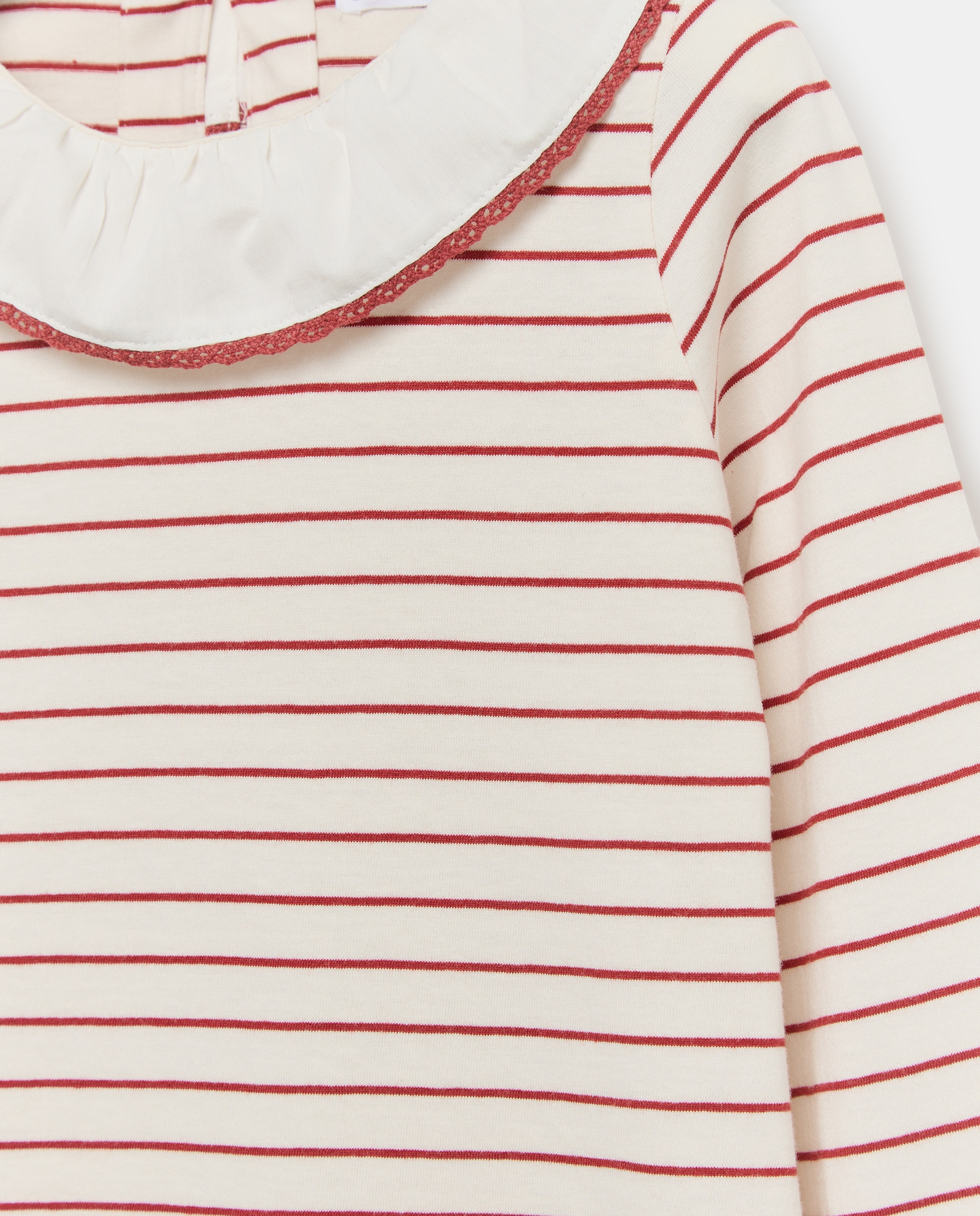 Camiseta niña cuello volante 291 Berenjena-3