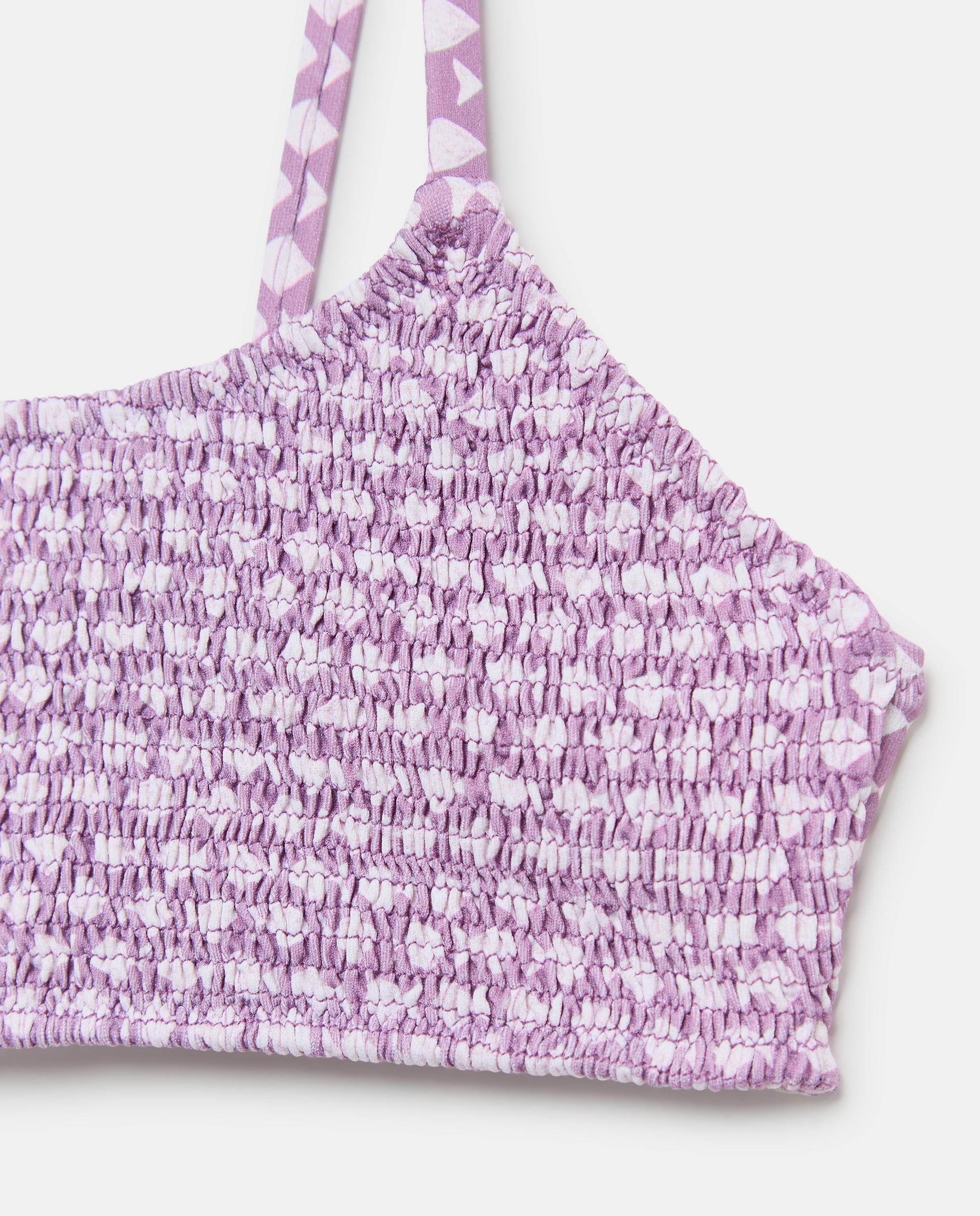 Bikini niña smock peces Morado-3