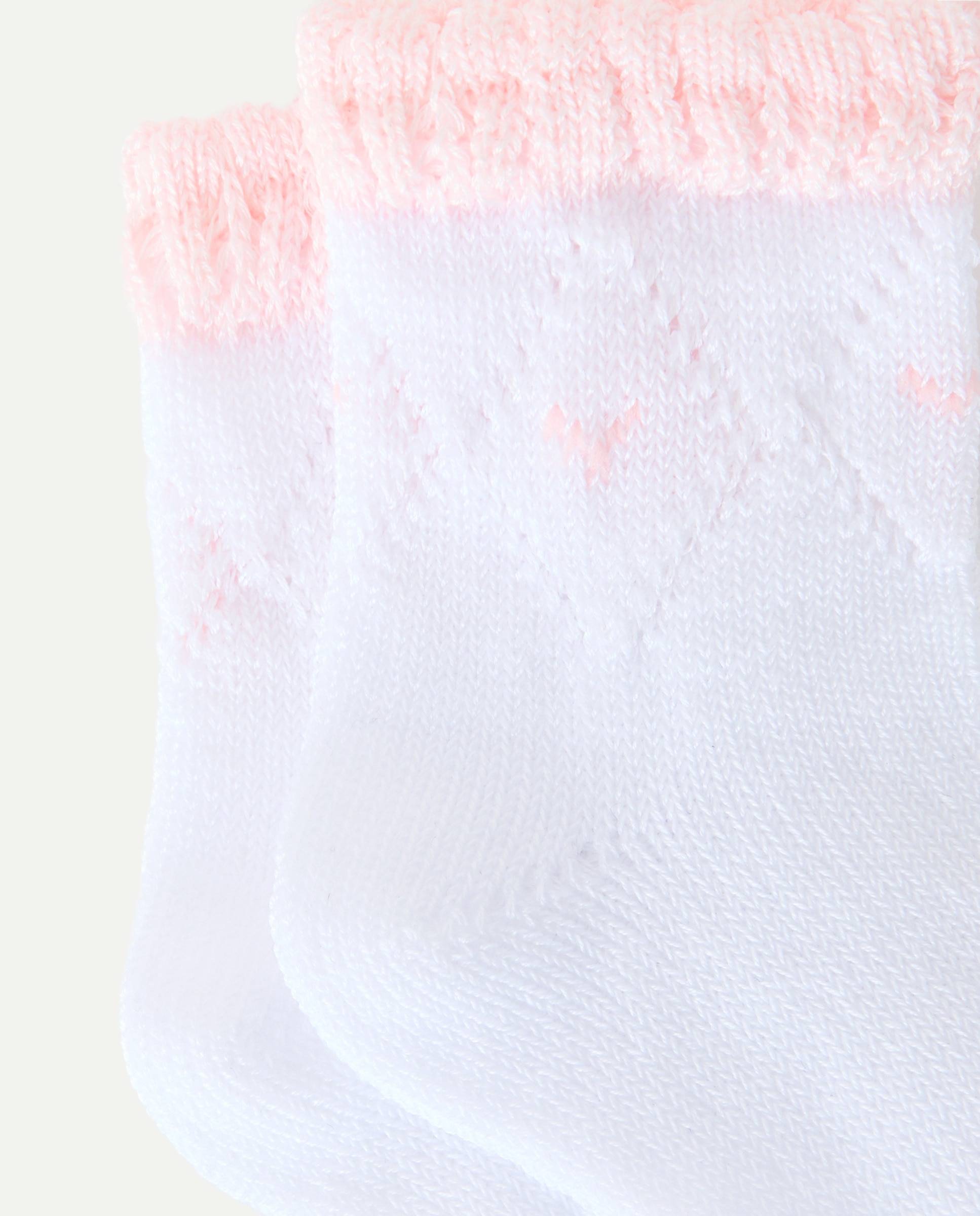 Meias de Cerimónia de Bebé com Contraste no Punho Cotton Juice 200 Rosa-2