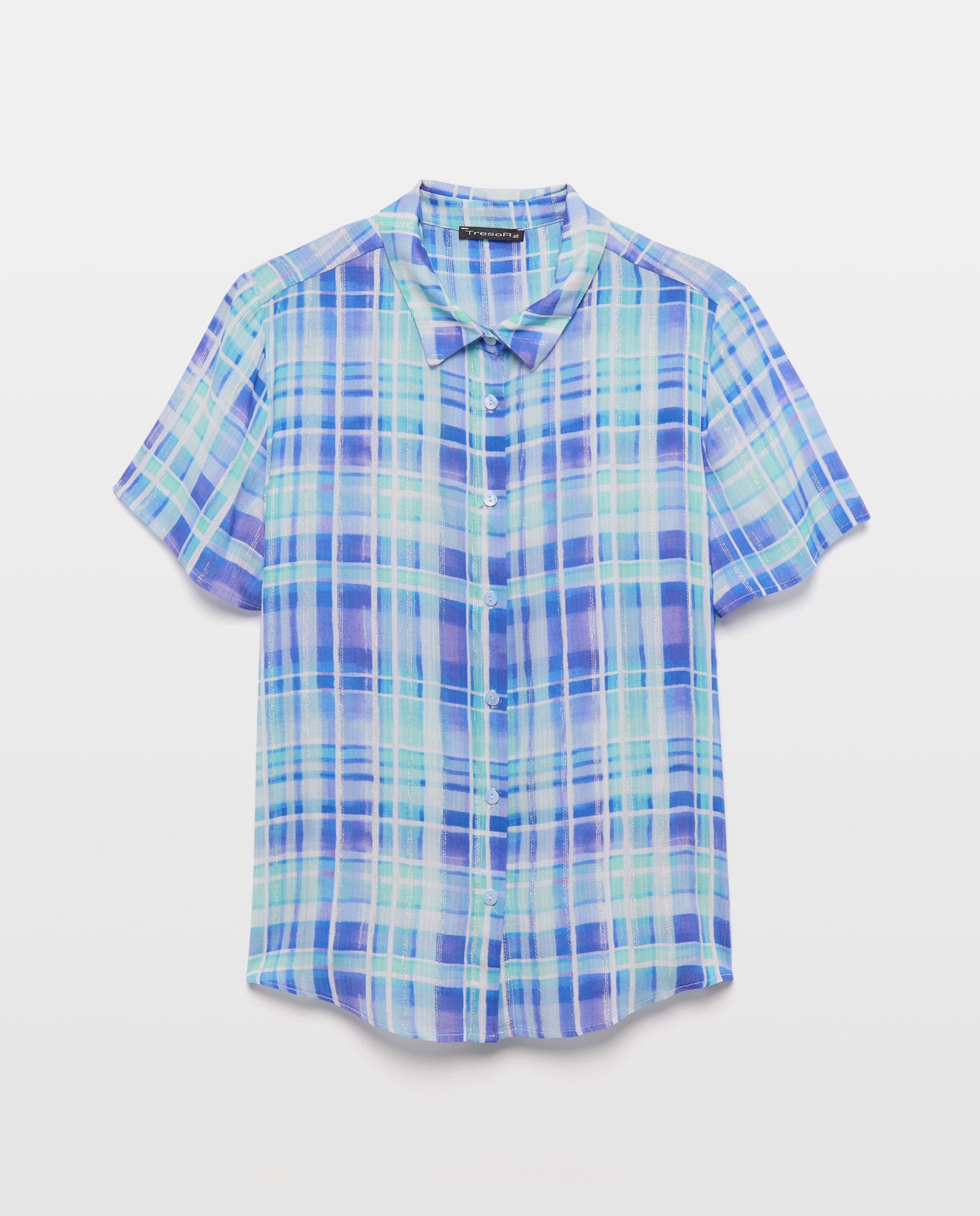 Imagem 0 de Camisa aos Quadrados com Manga Curta